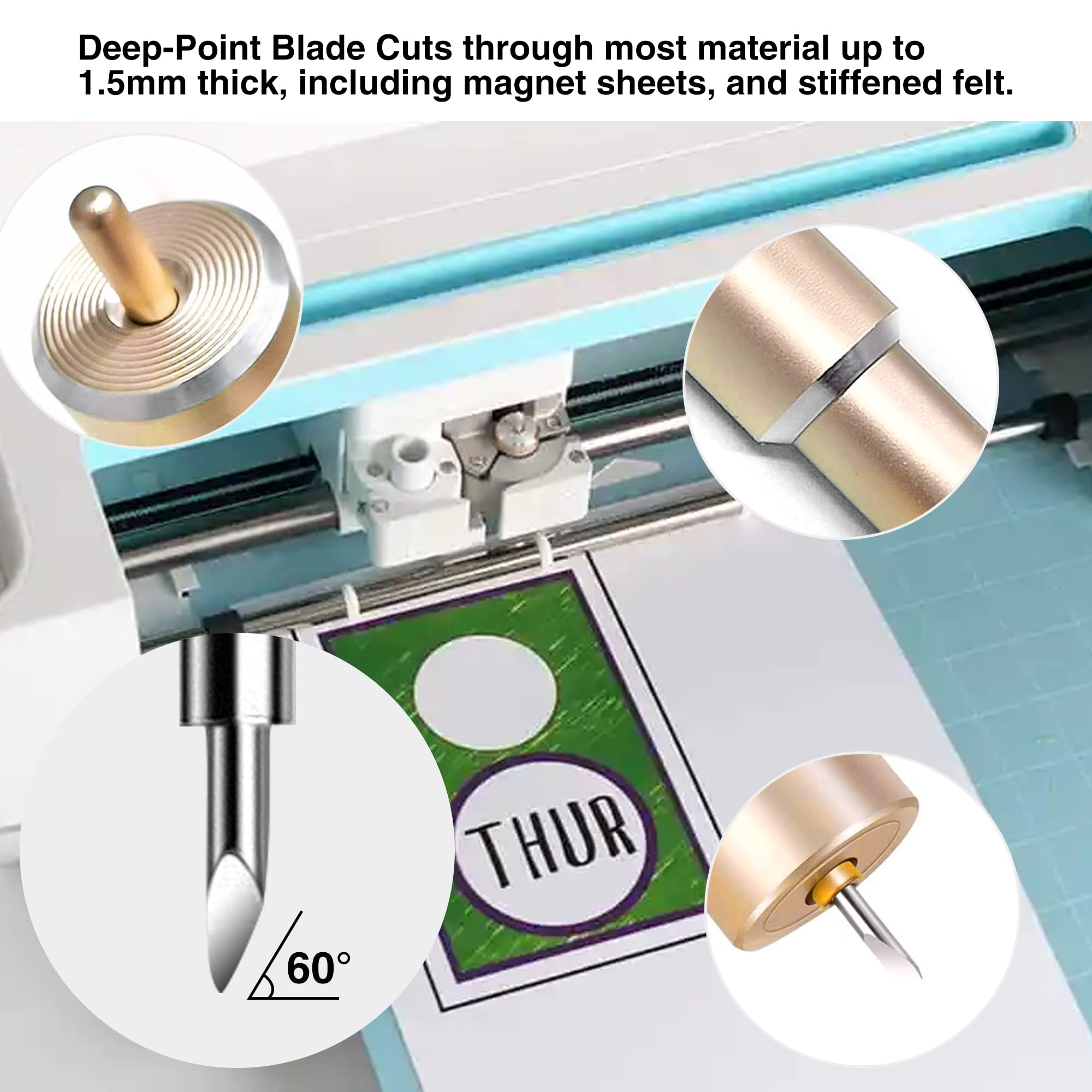 Premium Fine Point Cut Blades for Cricut Maker, Explore One, Air & Air 2 - Precision Cutting Tools for Vinyl, Cardstock & DIY Crafts - Perfect for Scrapbooking, Home Decor & Personalized Gifts
