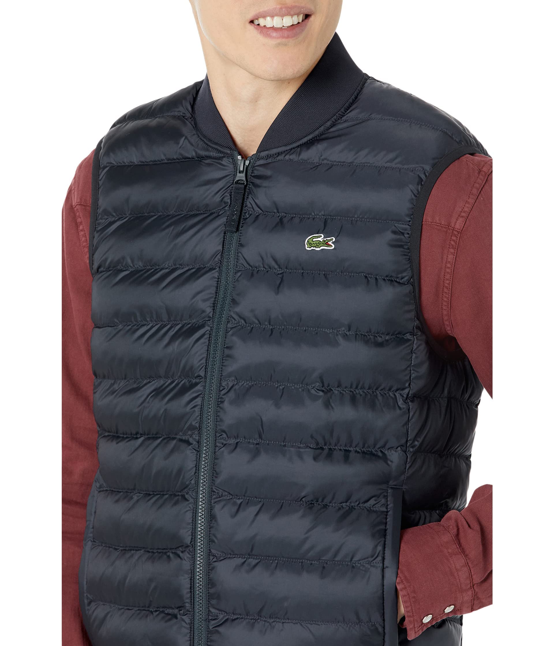 Lacoste Men's Water Repellent Puffer Vest - Lightweight Winter Jacket for Outdoor Activities & Casual Wear
