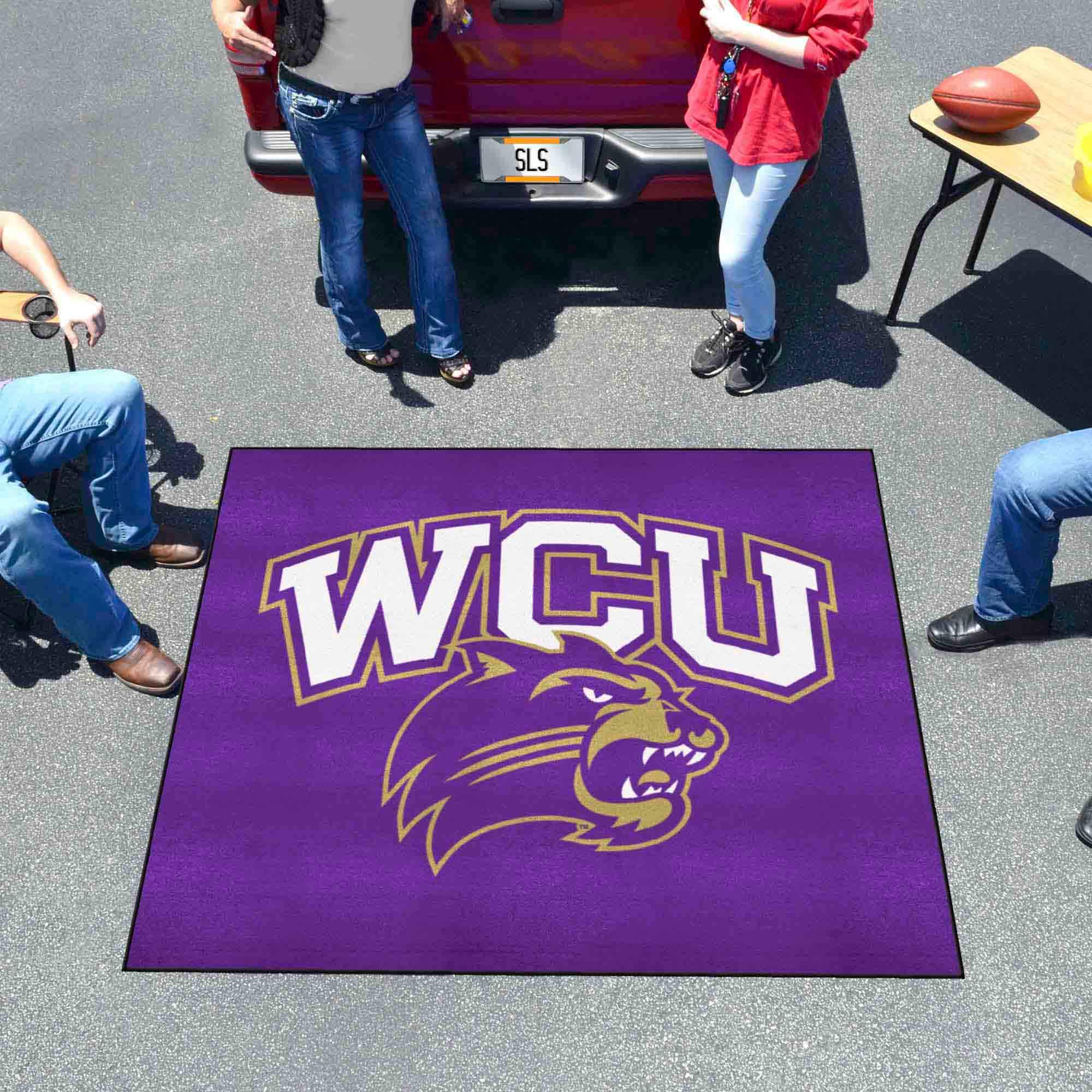 FANMATS 650 Western Carolina Catamounts Tailgater Rug - 5ft x 6ft College Sports Fan Rug, Durable Outdoor Tailgating Mat & Home Decor Carpet for Game Day Parties, Living Room, Man Cave, and Dorm Room