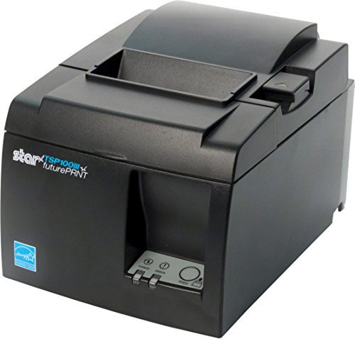 Star Micronics TSP143IIIW Wi-Fi Thermal Receipt Printer - Wireless POS Printer with WLAN, WPS, Auto Cutter & Internal Power Supply (Gray) - Ideal for Retail Stores, Restaurants & Small Business Receipt Printing