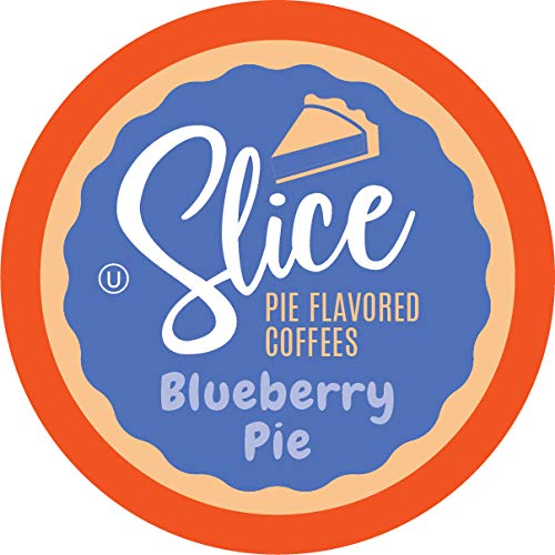 Blueberry Flavored Coffee K-Cups for Keurig - 40 Count | Slice Coffee Blueberry Pie Blend | Perfect for Breakfast, Office & Home Brewing