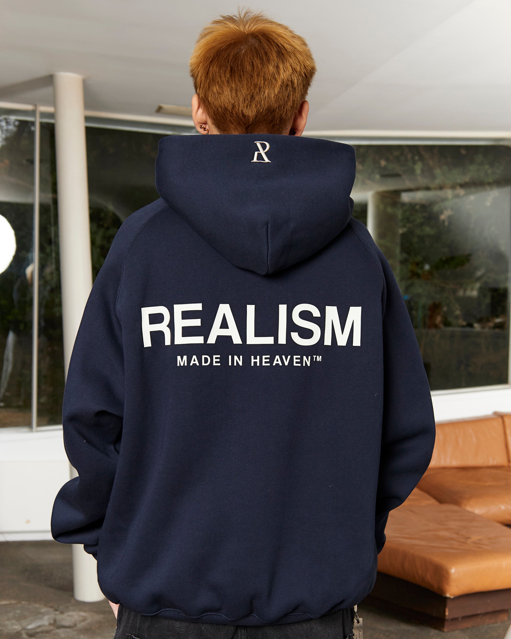 SSS Realism Heaven Logo Hoodie - Marine Blue Pullover for Men & Women | Streetwear Fashion, Casual Wear, Gym & Outdoor Activities