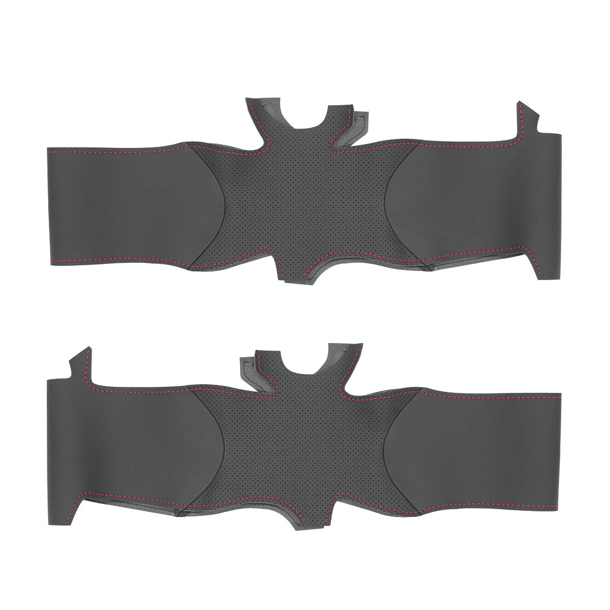 MEWANT Genuine Leather Steering Wheel Cover for Volkswagen VW GLI/GTI/Jetta/R32 - Hand Stitched, Non-Slip Grip - Perfect for Daily Commuting & Road Trips