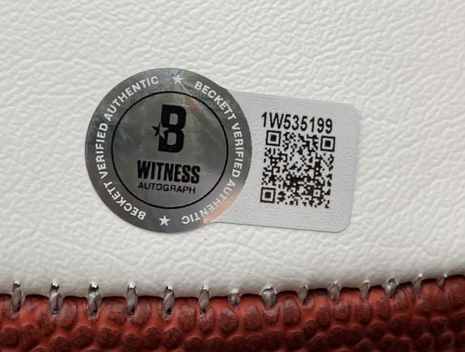 Brian Dawkins Autographed Philadelphia Eagles NFL Football with Logo & Display Case - Perfect for Collectors, Eagles Fans, and Sports Memorabilia Displays