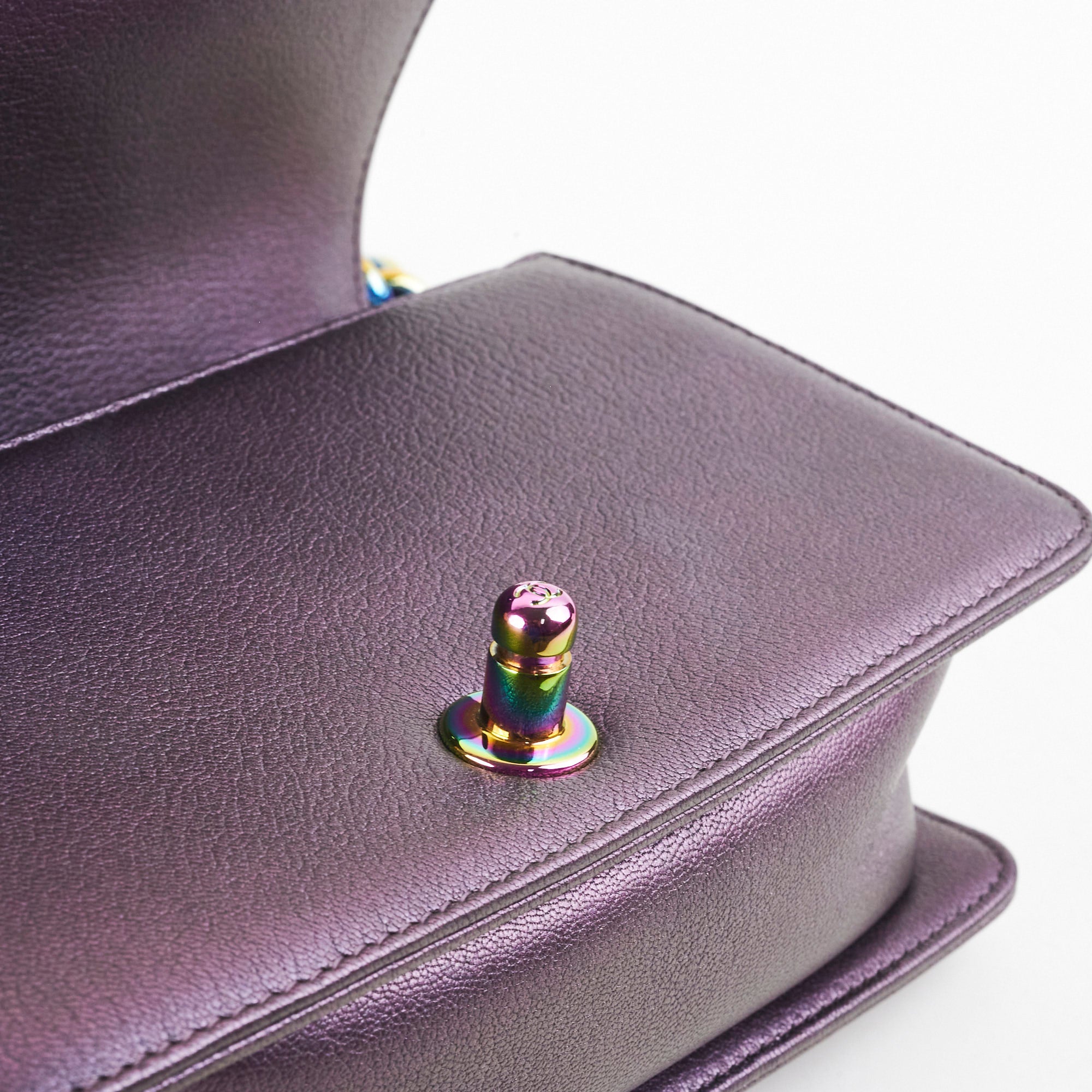 Chanel Small Boy Bag Mermaid Iridescent Purple Leather Crossbody Bag for Women - Perfect for Evening Parties, Date Nights & Luxury Fashion Accessories