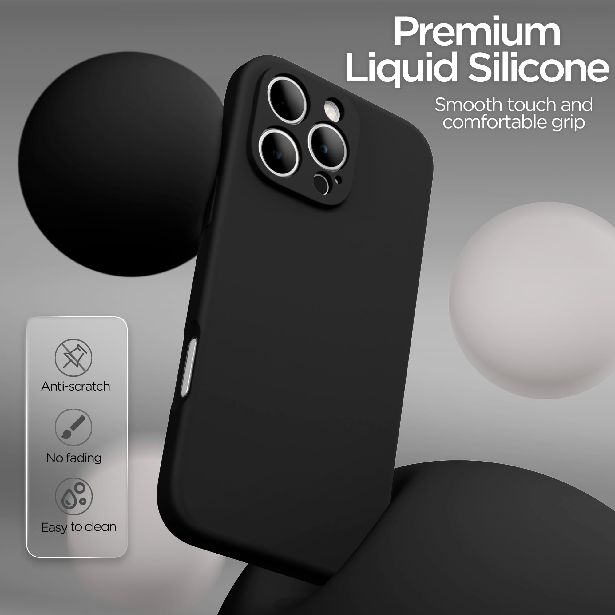 INGIDO Liquid Silicone Case for iPhone 16 Pro Max (6.9