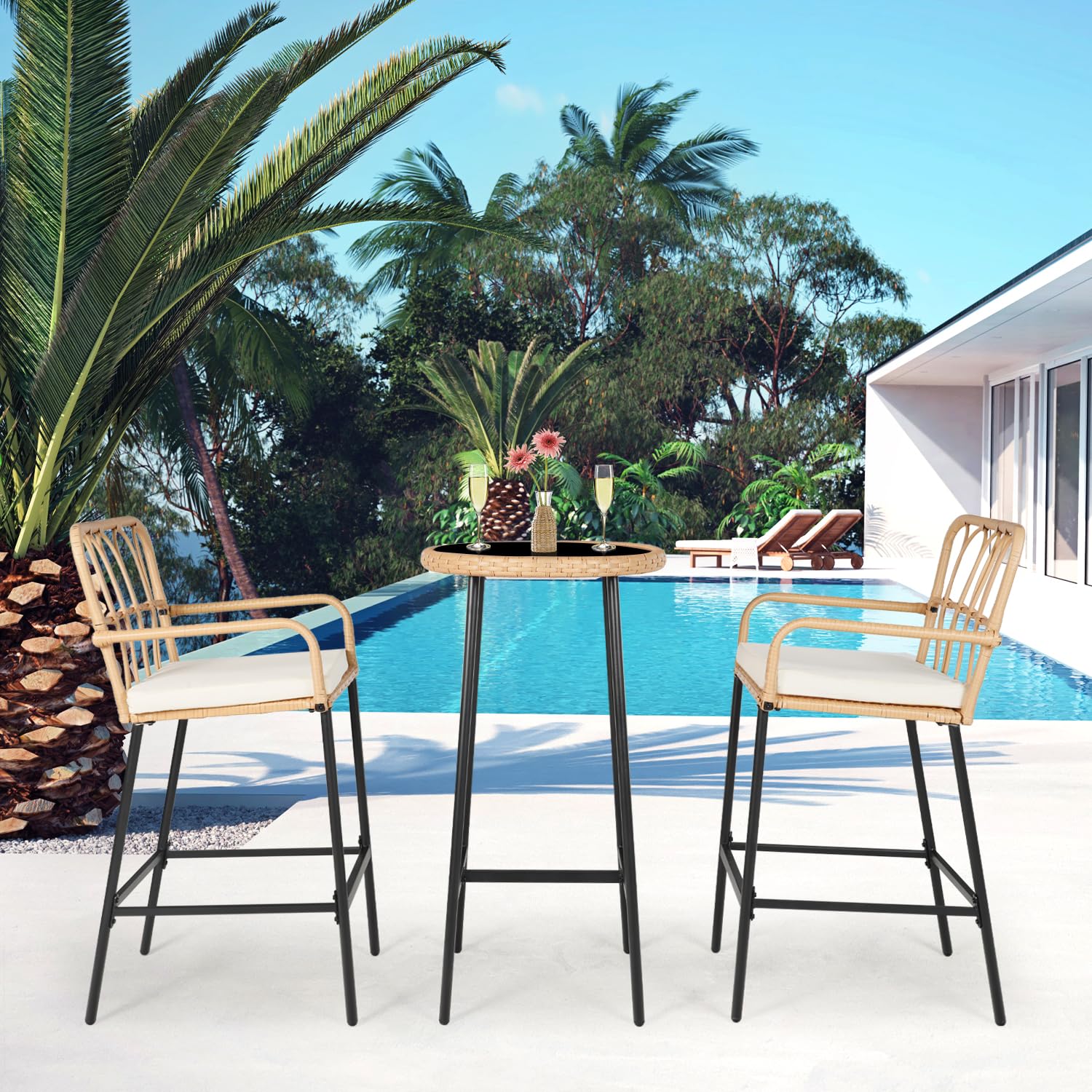 LYNSLIM 3-Piece Outdoor Bar Set - 22