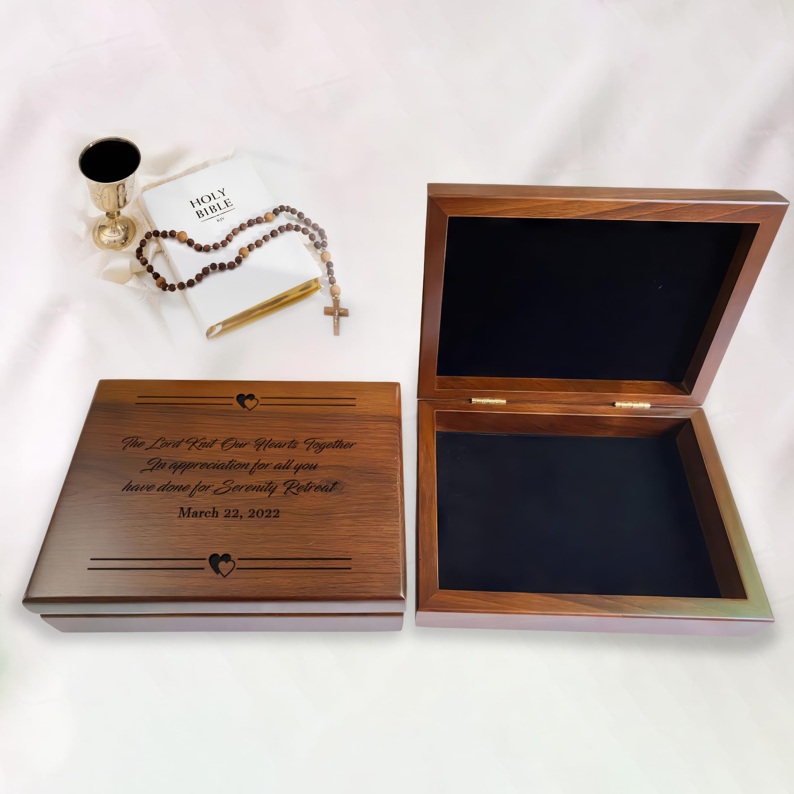 Personalized Religious Scripture Prayer Gift Box - Custom Engraved Wooden Bible Verse Keepsake - Christian Home Decor for Prayer & Meditation - Perfect for Baptism, Wedding & Spiritual Gifts