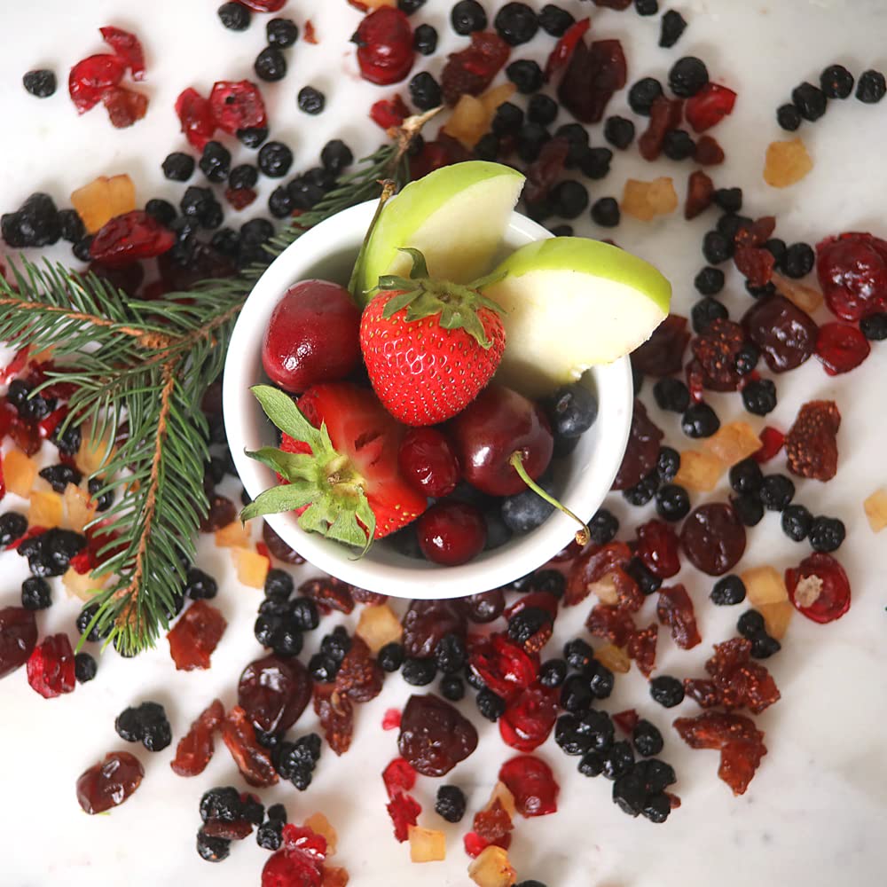 Premium Dried Northwest Fruit Mix - Apples, Cherries, Strawberries, Wild Blueberries & Cranberries | Sisters Fruit Company | 3-Pack (7 Oz Each) | Healthy Snacks for Hiking, School Lunch & Office Break