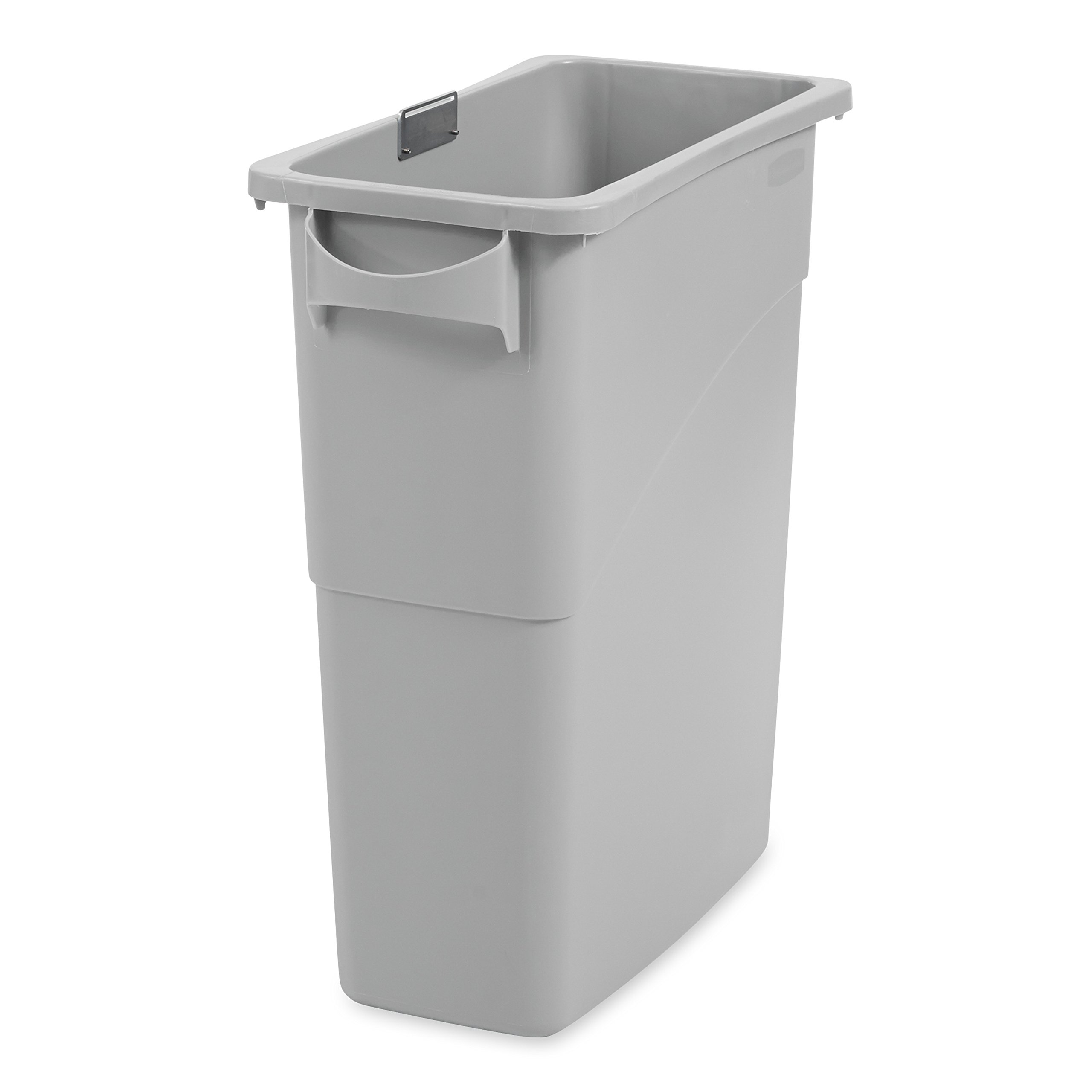 Rubbermaid 16-Gallon Slim Jim Confidential Document Trash Can with Locking Lid - Secure Disposal for Office, Home & Legal Documents - Gray Commercial Grade Recycling Bin