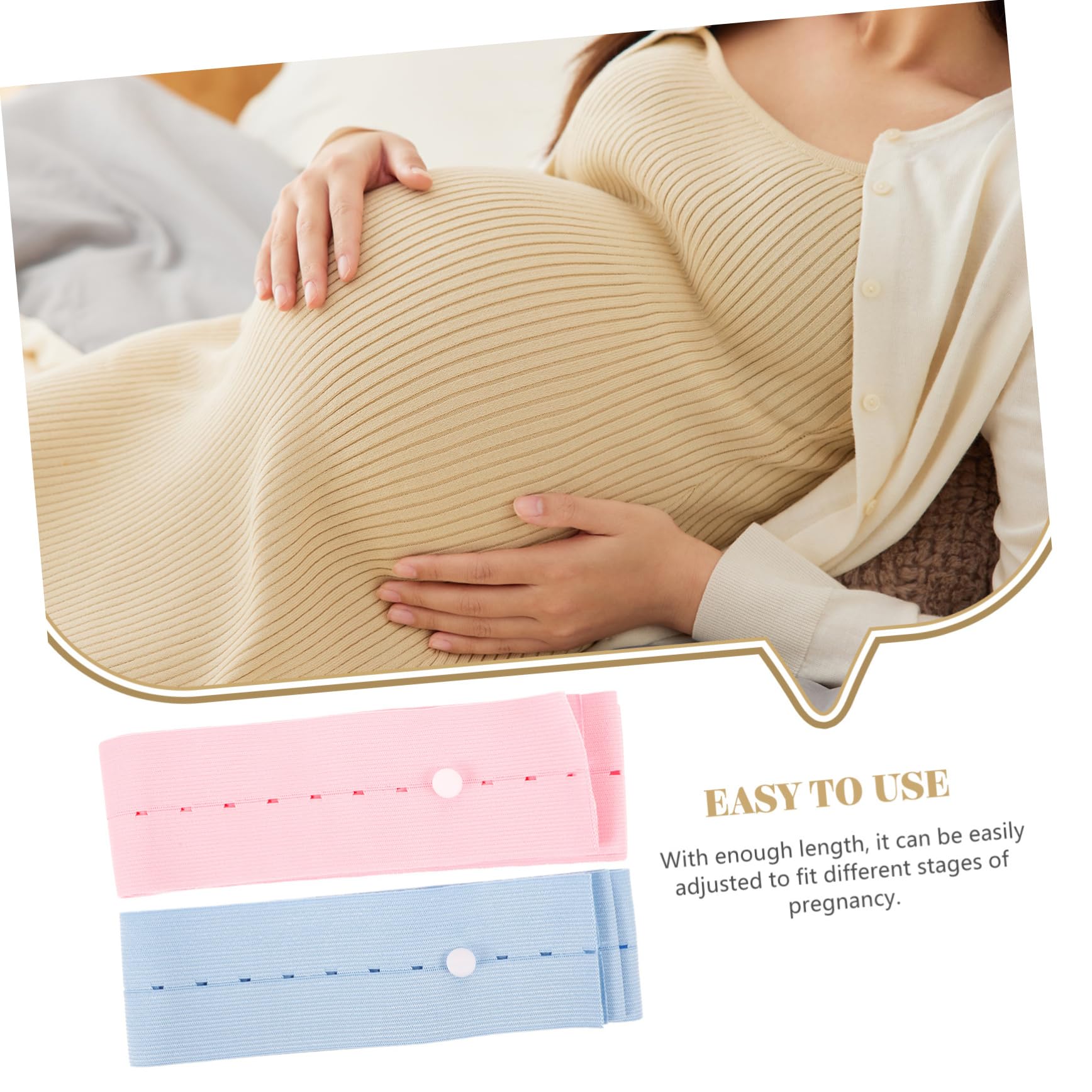 Hemoton 2-Pack Adjustable Fetal Heart Rate Monitor Belts - Soft Elastic Nylon Straps for Pregnancy Monitoring - Comfortable & Secure Fit for Expecting Moms (Perfect for Home Use & Doctor Visits)
