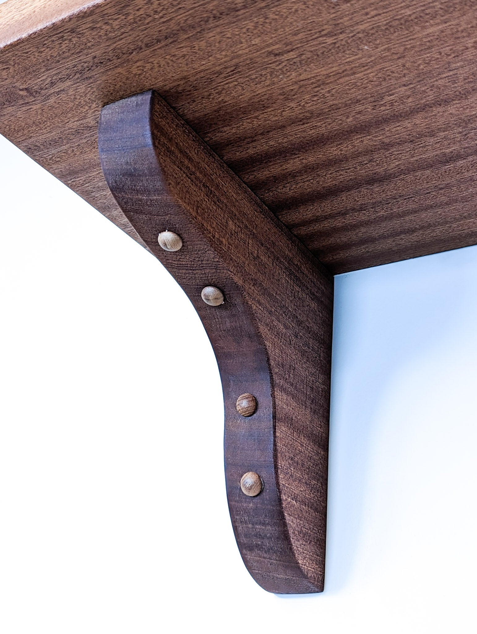 Premium Solid Wood Brackets - Mahogany & Oak for Shelves & Furniture | Heavy Duty Decorative Brackets for Home & Office Use