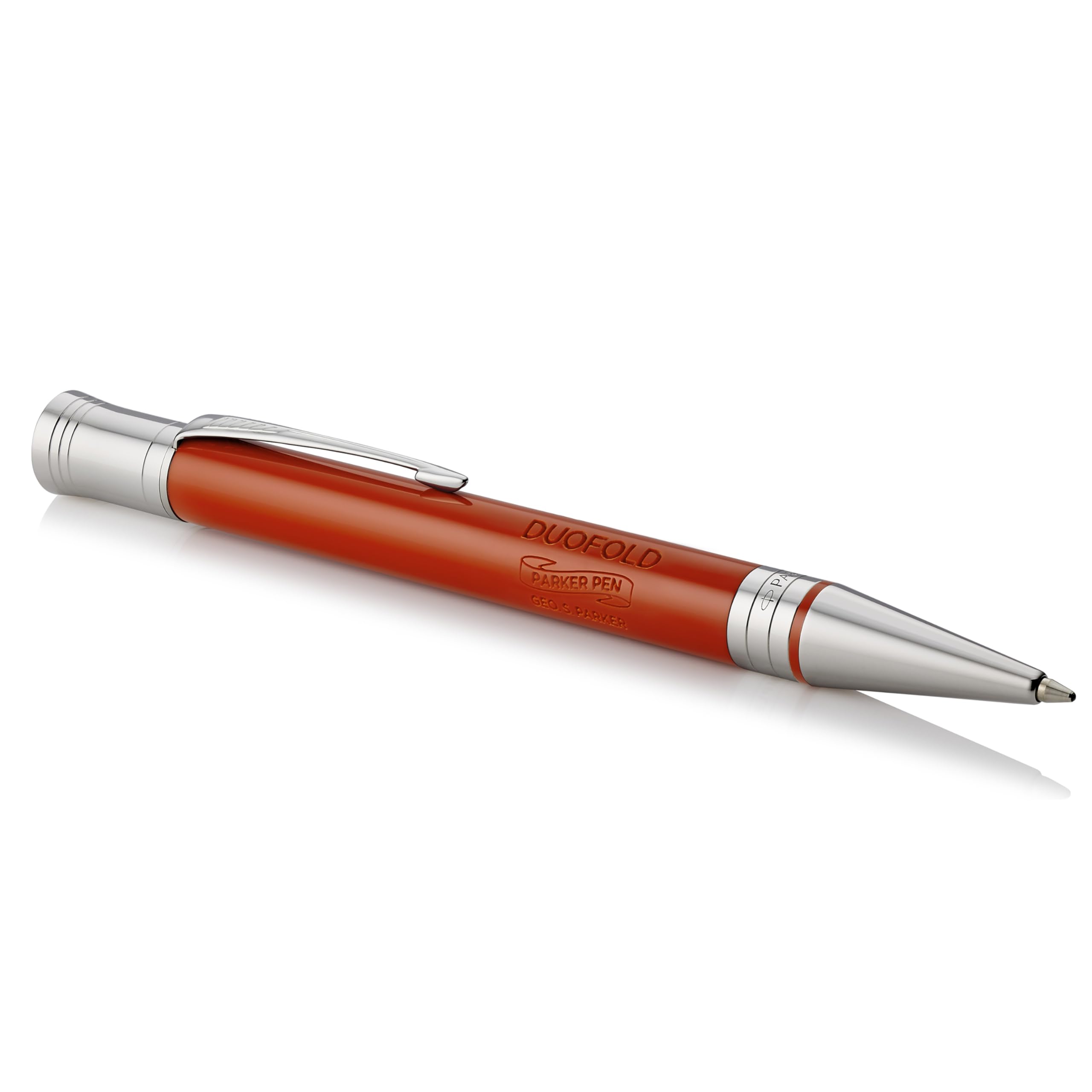 Vintage PARKER Duofold Ballpoint Pen - Classic Big Red Design with Medium Point Black Ink Refill | Luxury Writing Instrument for Business Professionals & Gift Giving