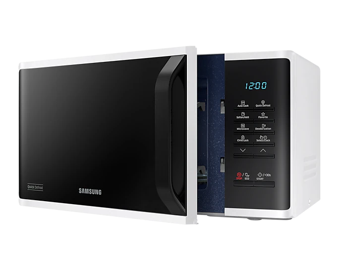 Samsung 20L 800W White Countertop Microwave Oven - Perfect for Small Kitchens, Dorms & Offices