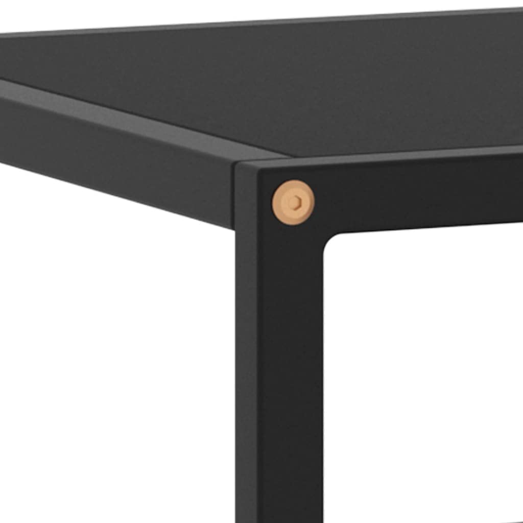 Modern Minimalist TV Stand with Black Glass - 39.4