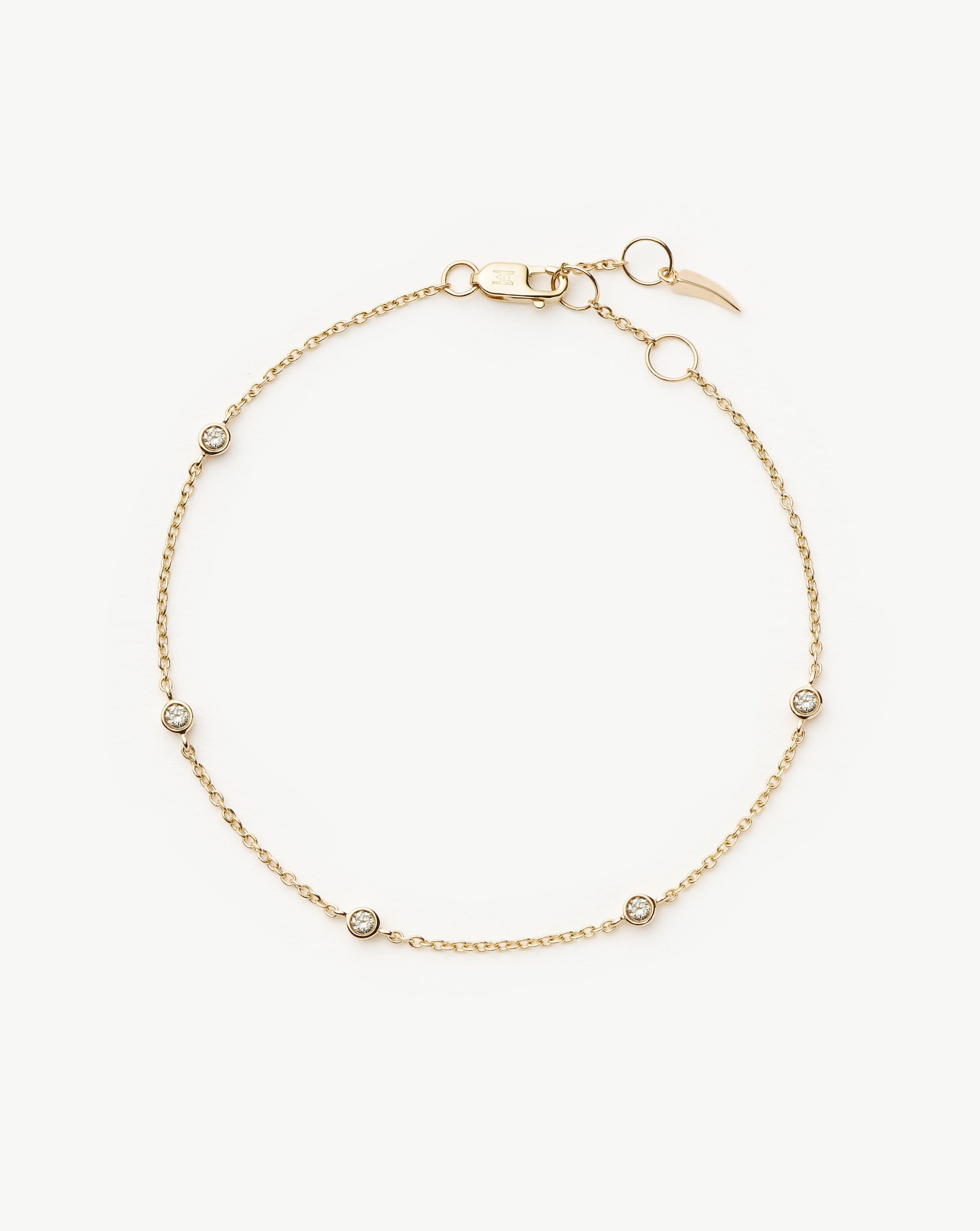14K Solid Gold Floating Diamond Bracelet for Women - Elegant Everyday Jewelry Gift for Her, Perfect for Anniversaries, Birthdays & Special Occasions