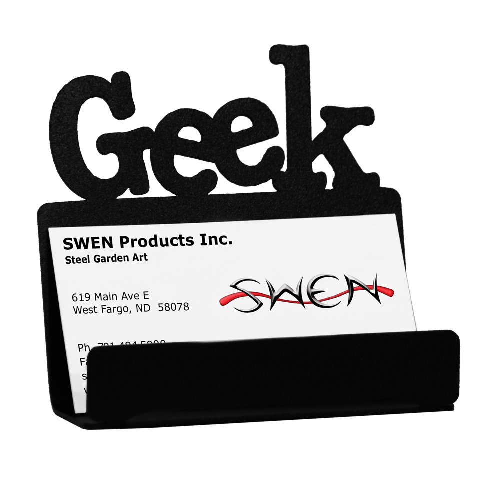 SWEN Products Farrell - Premium Geek Business Card Holder for Professionals, Tech Enthusiasts & Networking Events - Perfect for Office, Conventions & Gifts
