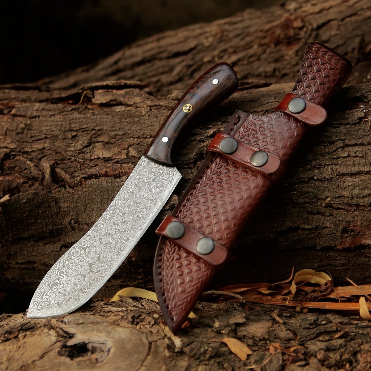 Premium Damascus Steel Chef Knife with Exotic Wenge Wood Handle - Professional Kitchen Knife for Cooking, Slicing & Food Prep - Perfect Gift for Chefs & Home Cooks