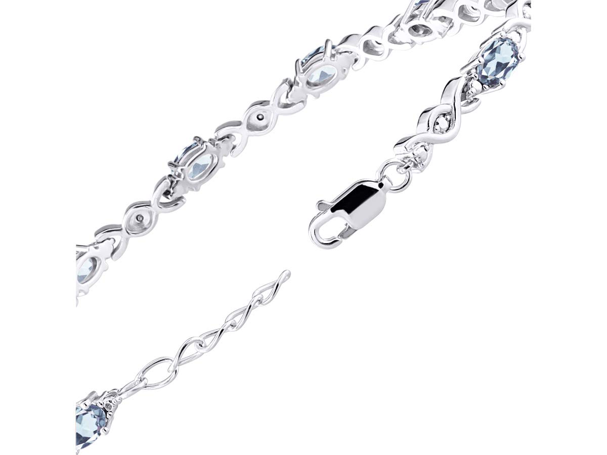 Rylos 925 Sterling Silver XOXO Hugs & Kisses Tennis Bracelet for Women - Adjustable 7