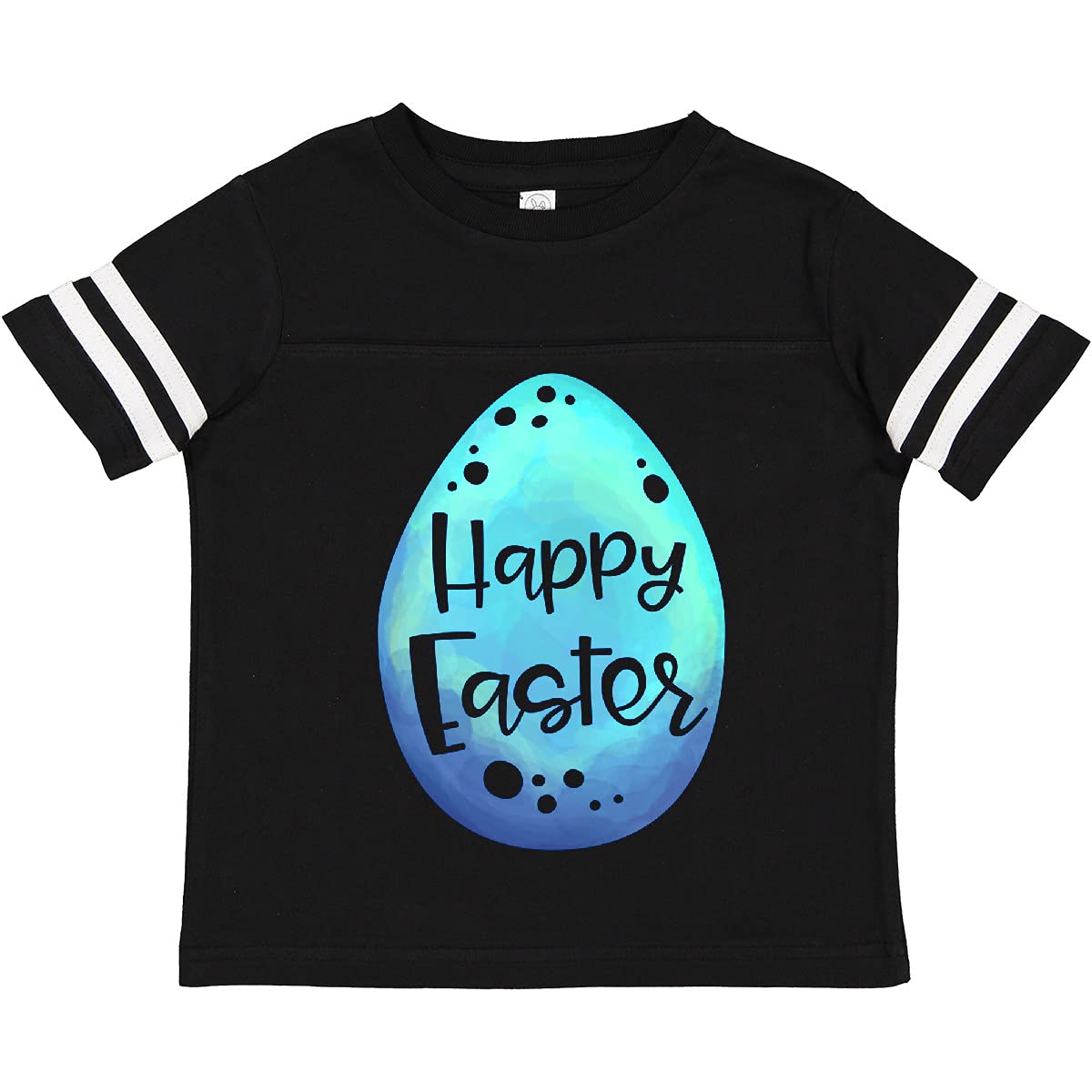 Inktastic Happy Easter Blue Easter Egg Toddler T-Shirt - Cute Easter Outfit for Boys & Girls - Perfect for Easter Egg Hunts, Family Photos & Spring Celebrations