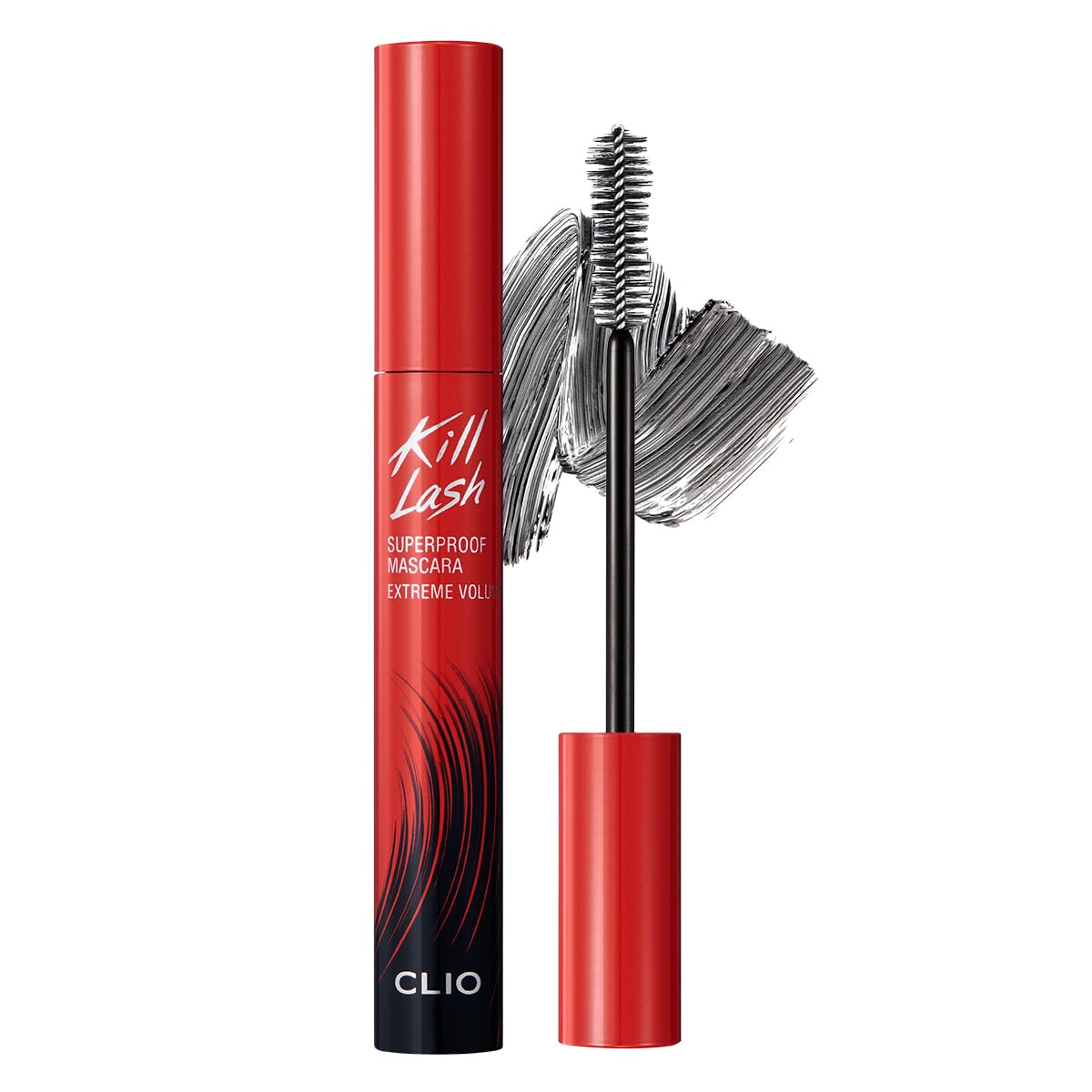 CLIO Kill Lash Superproof Mascara - Extreme Volume Black (04) - Waterproof, Smudge-Proof, Long-Lasting for Dramatic Lashes - Perfect for Daily Wear, Special Occasions & Night Out Makeup