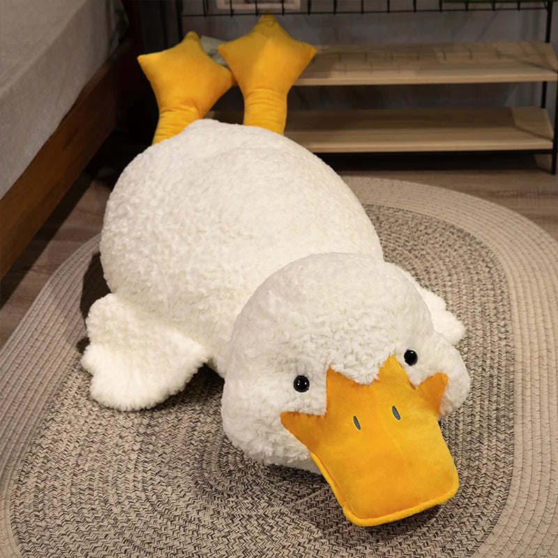 55/70/120CM Big Stuffed Animal Duck Plush Toy - Soft Duck Pillow for Sleeping, Cushion & Decor - Perfect Valentine's Day & Birthday Gift for Kids & Adults - Ideal for Nursery, Bedroom & Lounge Decor