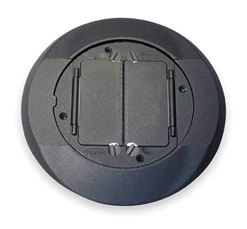 Black Floor Box Cover Carpet Flange - Durable Electrical Outlet Protector for Home & Office Safety | Ideal for Living Rooms, Bedrooms, and Commercial Spaces