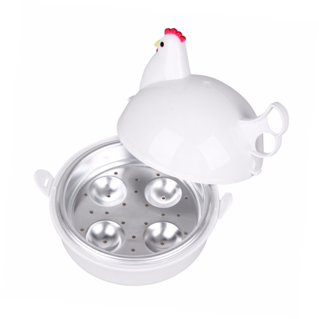 Zerodeko 4-Piece Microwave Egg Poacher Set - BPA-Free Egg Cooker Cups for Perfect Poached Eggs, Omelets & Boiled Eggs - Stovetop & Microwave Safe - Ideal for Breakfast, Meal Prep & Keto Diet