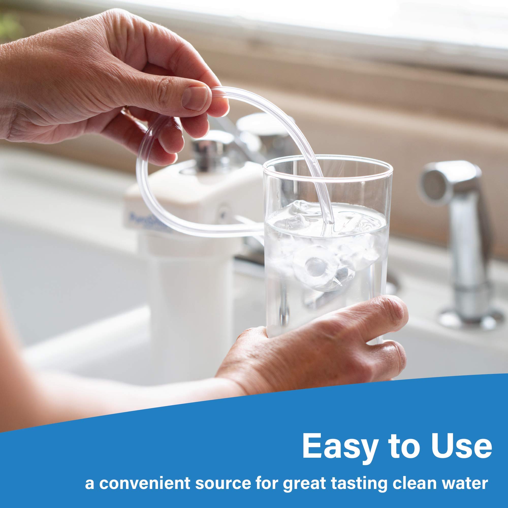 High Flow Reverse Osmosis Water Filtration System for Home - Compact Faucet Mount RO System | Perfect for Apartments, Rentals & Small Spaces | Removes 99% Contaminants | Applied Membranes PSFM50 (Use for Drinking Water, Cooking, Coffee & Aquariums)