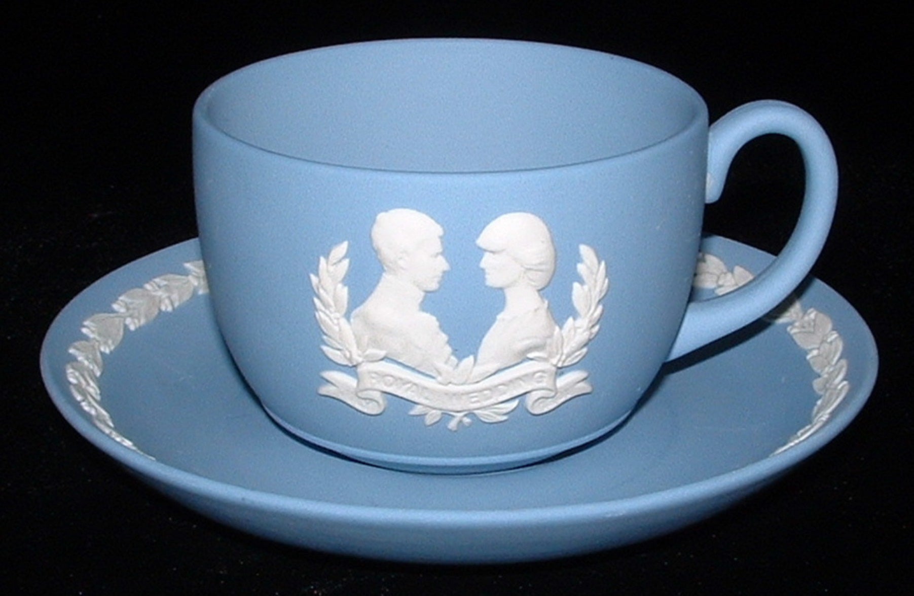 Prince Charles and Lady Diana Wedgwood Jasper Wedding Cup and Saucer Set 1981 - Royal Collectible for Tea Lovers & British History Enthusiasts