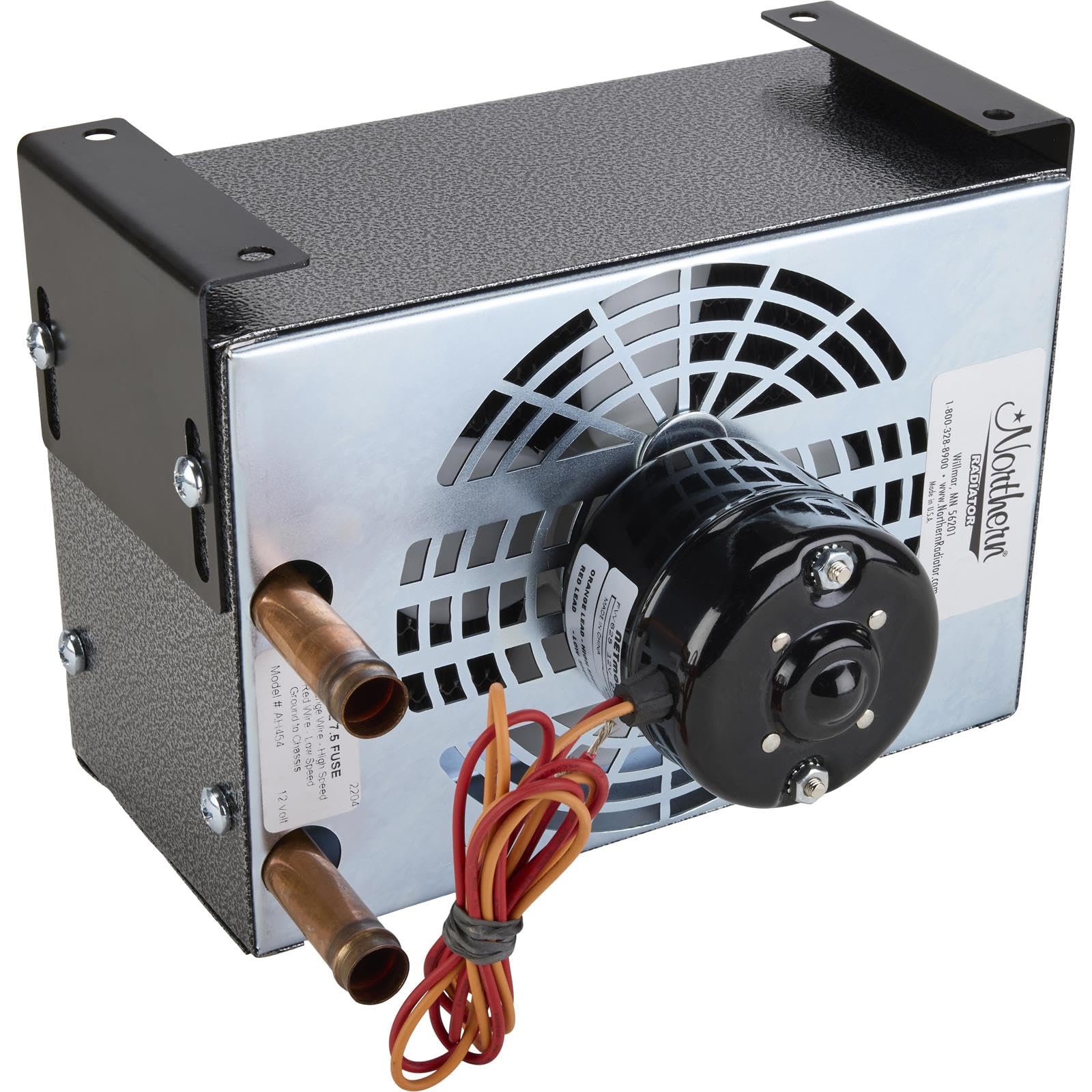 Speedway Motors Universal 12V 20,000 BTU Compact Under-Dash Heater with Adjustable Louvers & Dual-Speed Fan - Perfect for Street Rods & Custom Cars - Includes Rear Hose Connections for Easy Installation