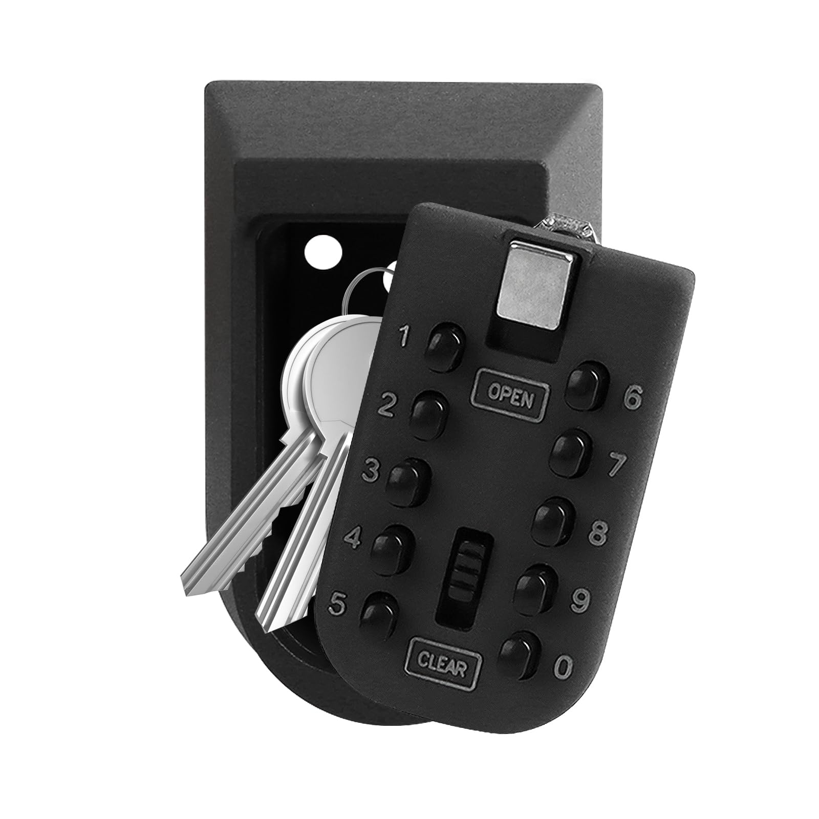 KAYCROWN Outdoor Wall Mount Combination Key Lock Box - Secure Key Safe Storage for House, Office & Apartment (Weatherproof, Ideal for Spare Keys, Vacation Homes & Emergency Access)
