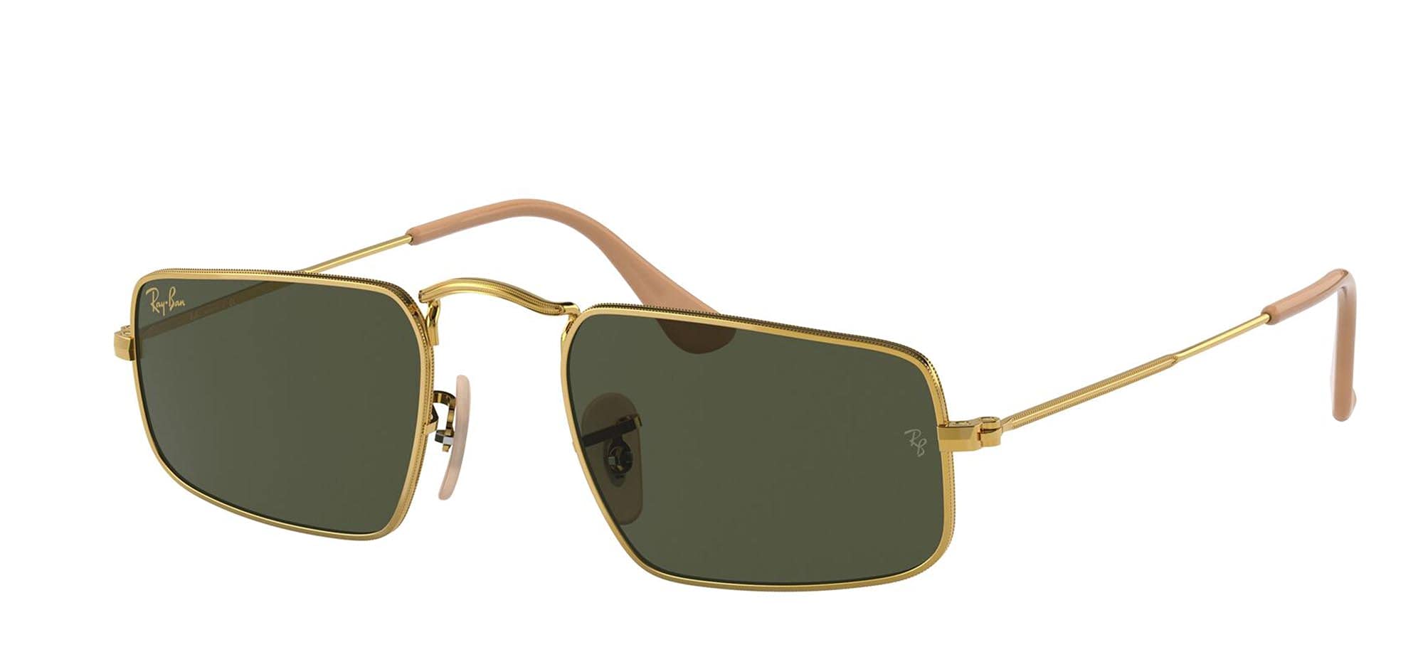 Ray-Ban RB3957 Julie Rectangular Sunglasses for Women - Classic UV Protection Polarized Lenses - Perfect for Driving, Beach & Outdoor Activities