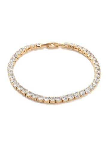 Jessie CZ Tennis Bracelet for Women - 4mm Cubic Zirconia Gold Plated Elegant Jewelry - Perfect for Weddings, Parties & Everyday Wear