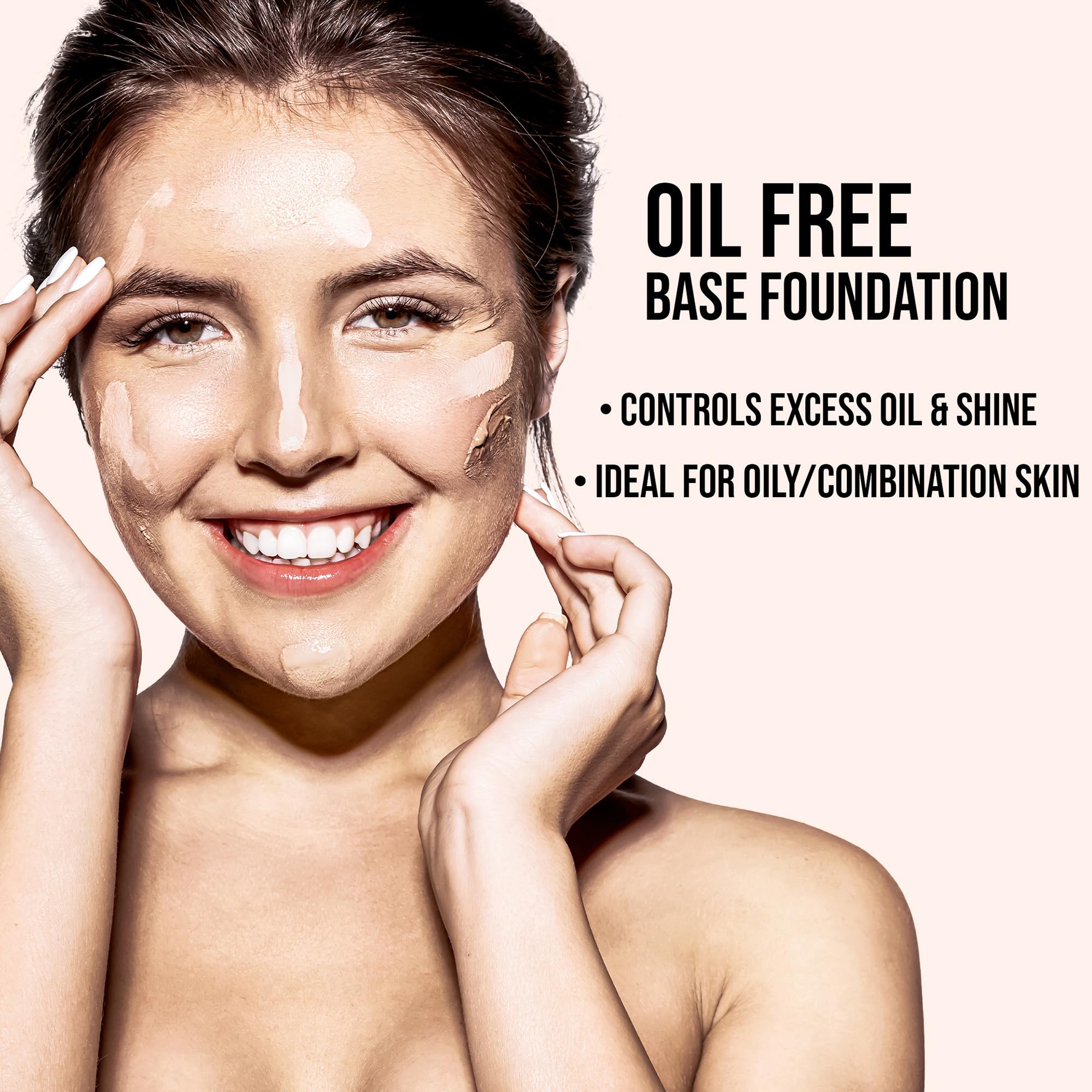 Colors Queen Oil Control Liquid Foundation with Primer, Concealer & Moisturizer | Skin Brightening Water-Resistant Dewy Finish Makeup (02 Natural, 30ml) | Perfect for Daily Wear, Special Occasions & Long-Lasting Coverage