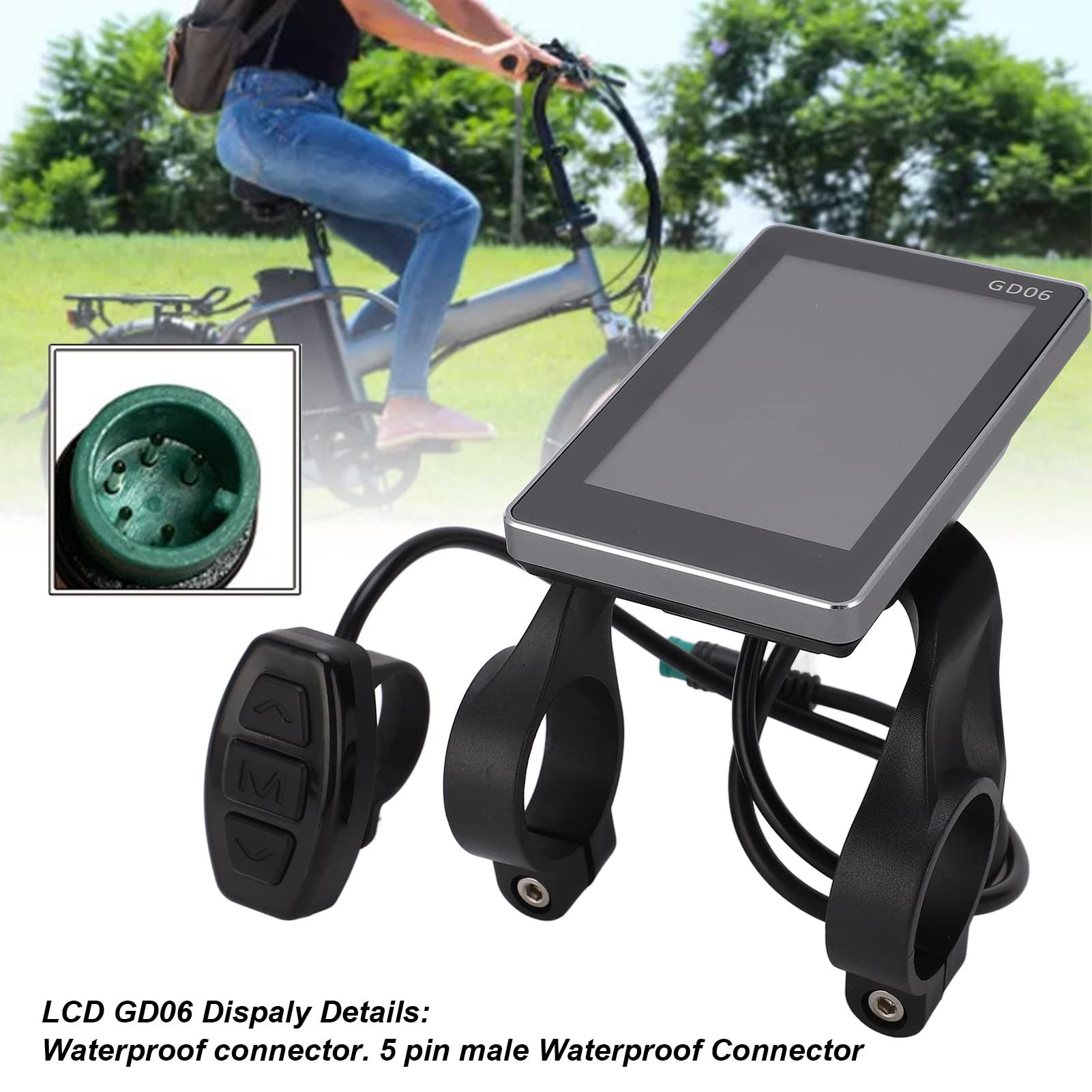 Junlucki 36V 48V Electric Bike LCD Display Meter - Waterproof Motor Controller Panel with Bright Screen for E-Bikes & Scooters - Perfect for Commuting, Delivery & Outdoor Adventures
