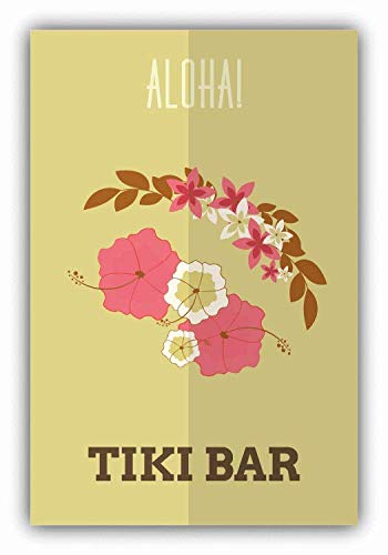 Hawaii Tiki Bar Aloha Party Vinyl Magnet - 5