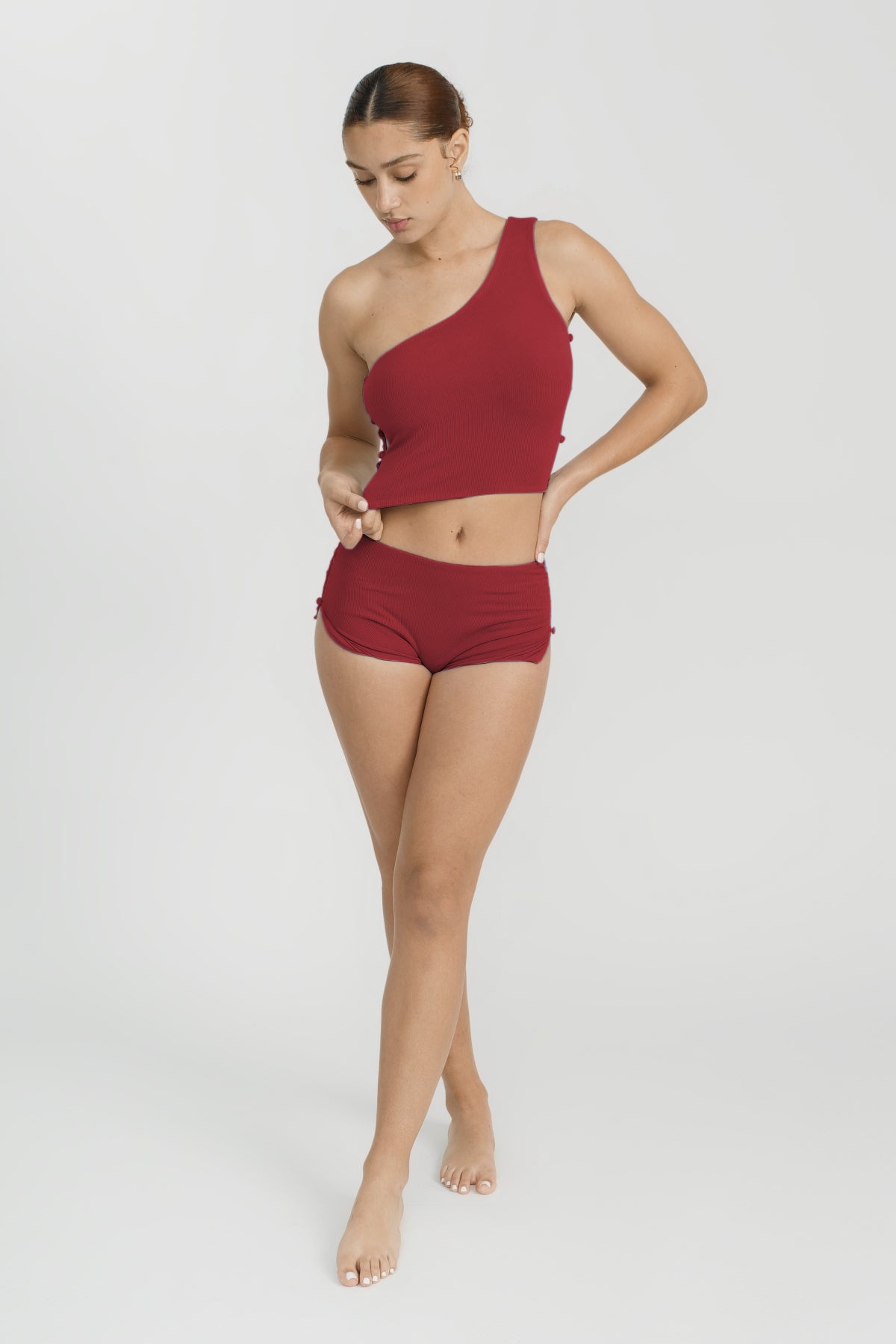 Odette Top in Crimson - Elegant Women's Blouse for Casual Wear, Office & Date Nights