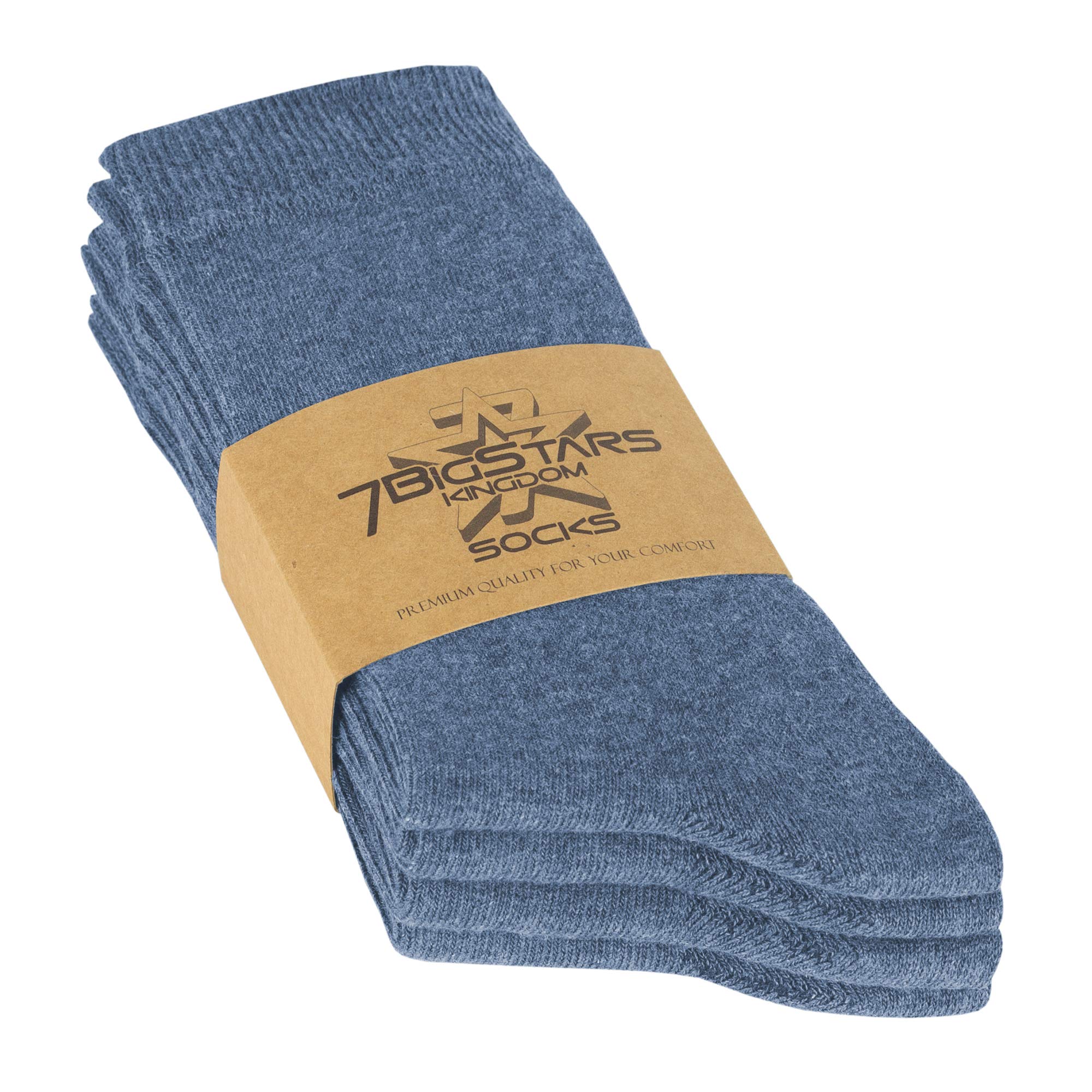 7BigStars Women's Cotton Crew Socks 4-Pack - Soft Comfortable Solid Color Dress Socks (Black/Brown/Blue/Grey/Beige/Khaki/Olive Green) - Perfect for Work, Office & Casual Wear