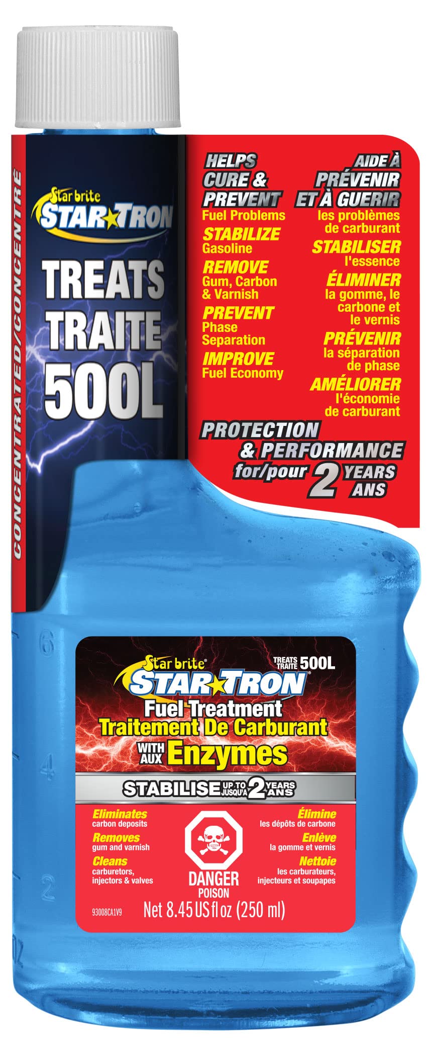 Star Tron Enzyme Fuel Treatment Gas Additive - Improve Engine Performance & Clean Fuel System - Ideal for Cars, Trucks, Boats & Motorcycles