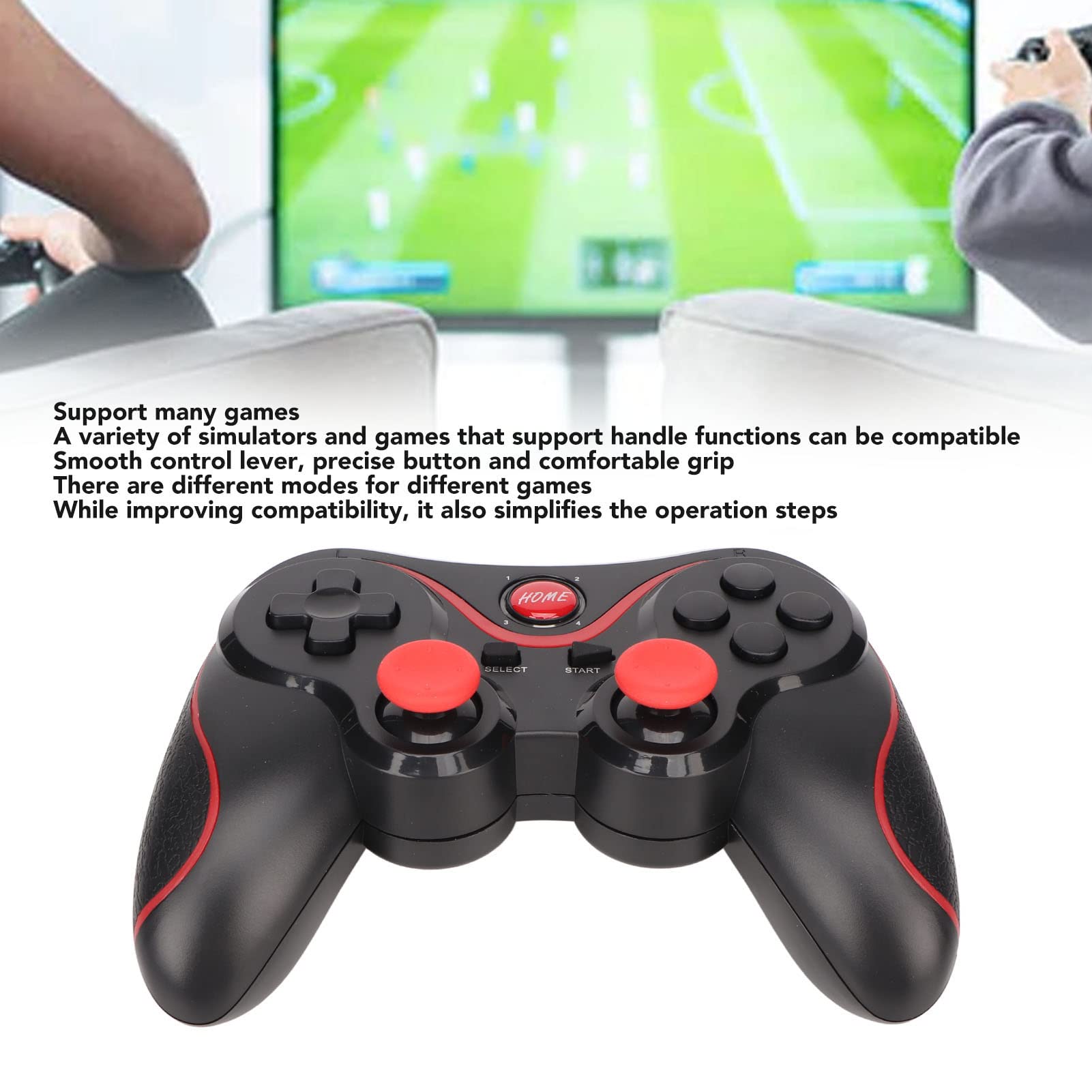 PUSOKEI Wireless Bluetooth Gaming Controller for Android, iOS, PC, VR - Dual Vibration Joystick Gamepad for Mobile Phones & Computers | Perfect for Fortnite, Call of Duty & Cloud Gaming on Smartphones