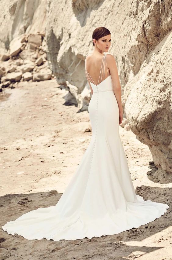Mikaella 2107 Lace Long Sleeve A-Line Wedding Dress for Bride - Perfect for Church, Beach & Outdoor Ceremonies