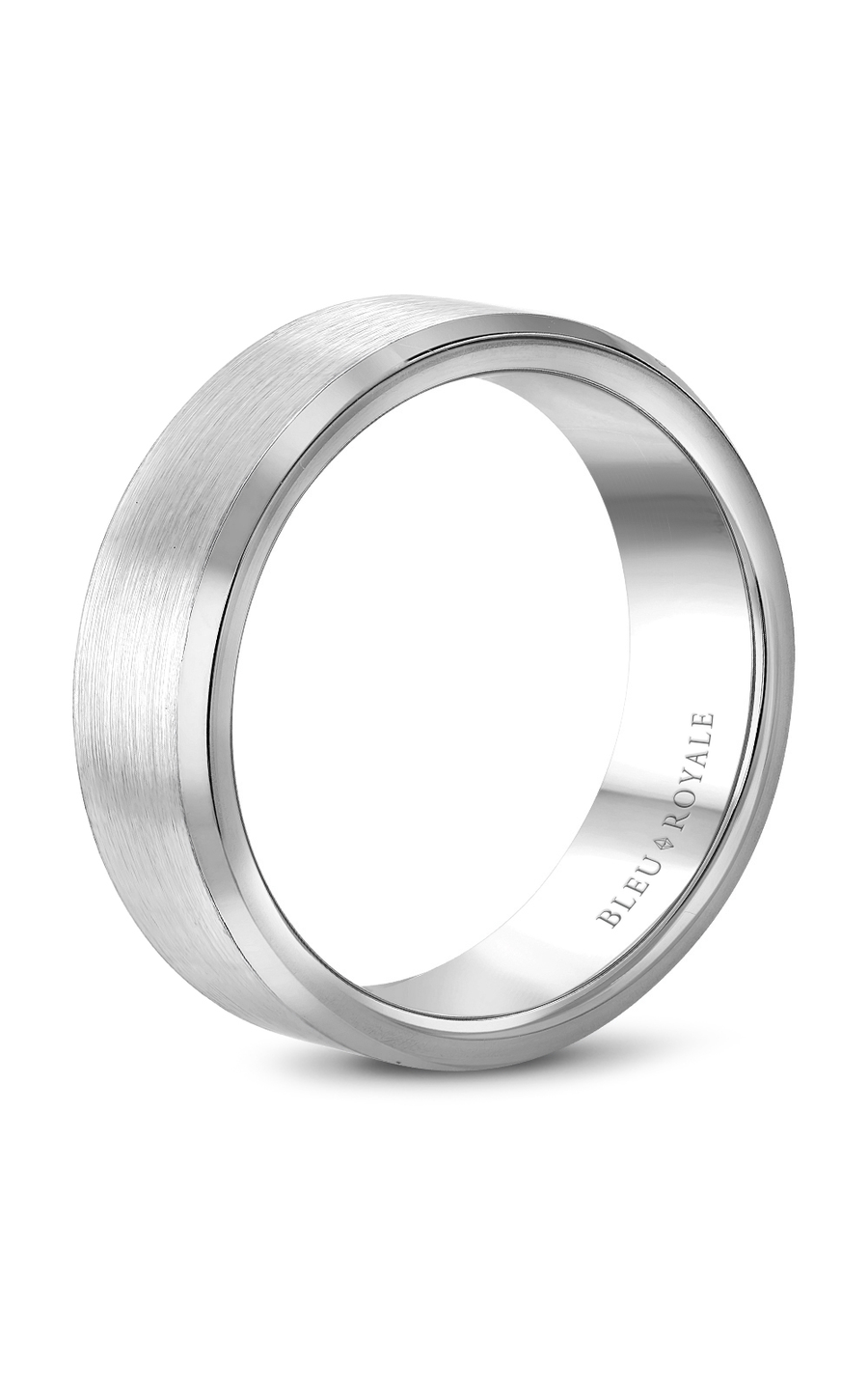 Bleu Royale Men's Wedding Band RYL 023W75 - 14K White Gold Classic Ring for Grooms & Anniversary Gifts | Perfect for Weddings, Engagements & Special Occasions