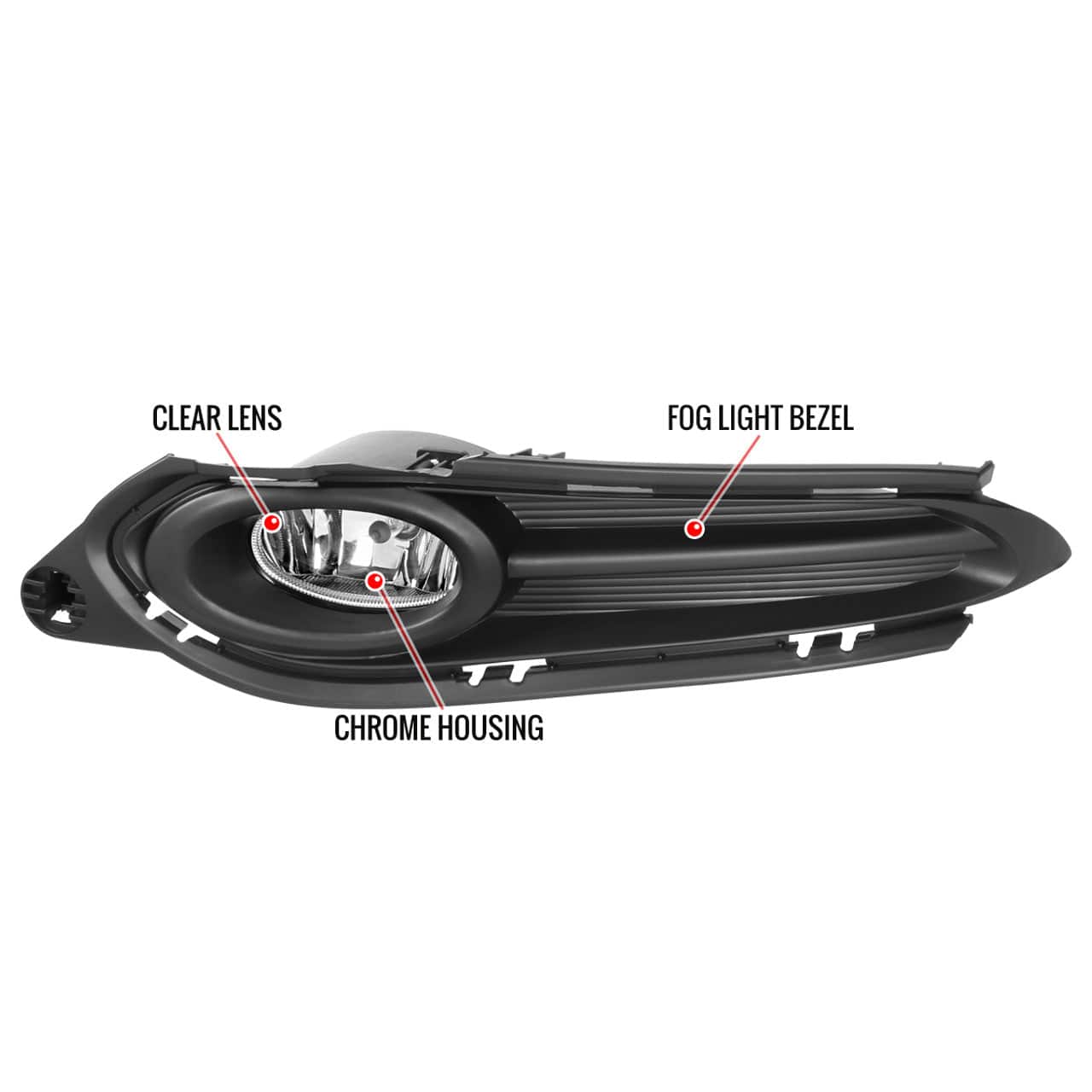 2016-2018 Honda HR-V Fog Lights - Clear Lens Bumper Replacement Kit - Perfect for Night Driving & Off-Road Adventures