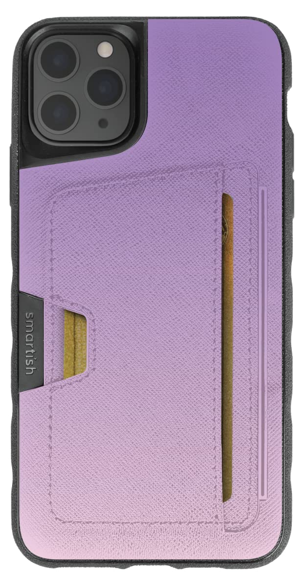 Smartish Lavender iPhone 11 Pro Max Wallet Case - Slim Protective Credit Card Holder with Kickstand | Drop Tested & Hidden Slot | Compatible with Apple iPhone 11 Pro Max | Perfect for Daily Use, Travel & Hands-Free Viewing