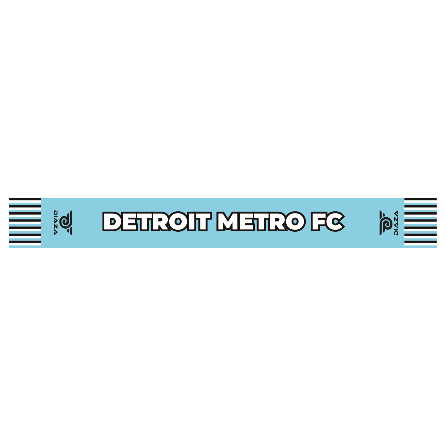 Detroit Metro FC Blue Soccer Scarf - Officially Licensed Fan Scarf for Soccer Matches & Tailgating