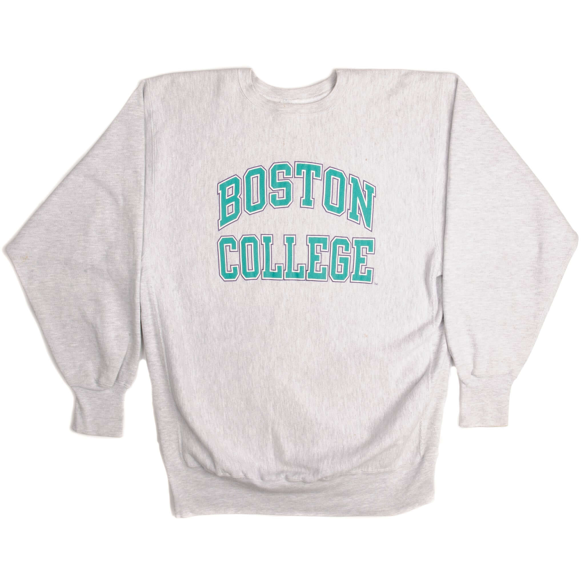 Vintage Champion Reverse Weave Boston College Sweatshirt 1990s 2XL Made in USA - Retro College Apparel for Casual Wear & Sports Fans