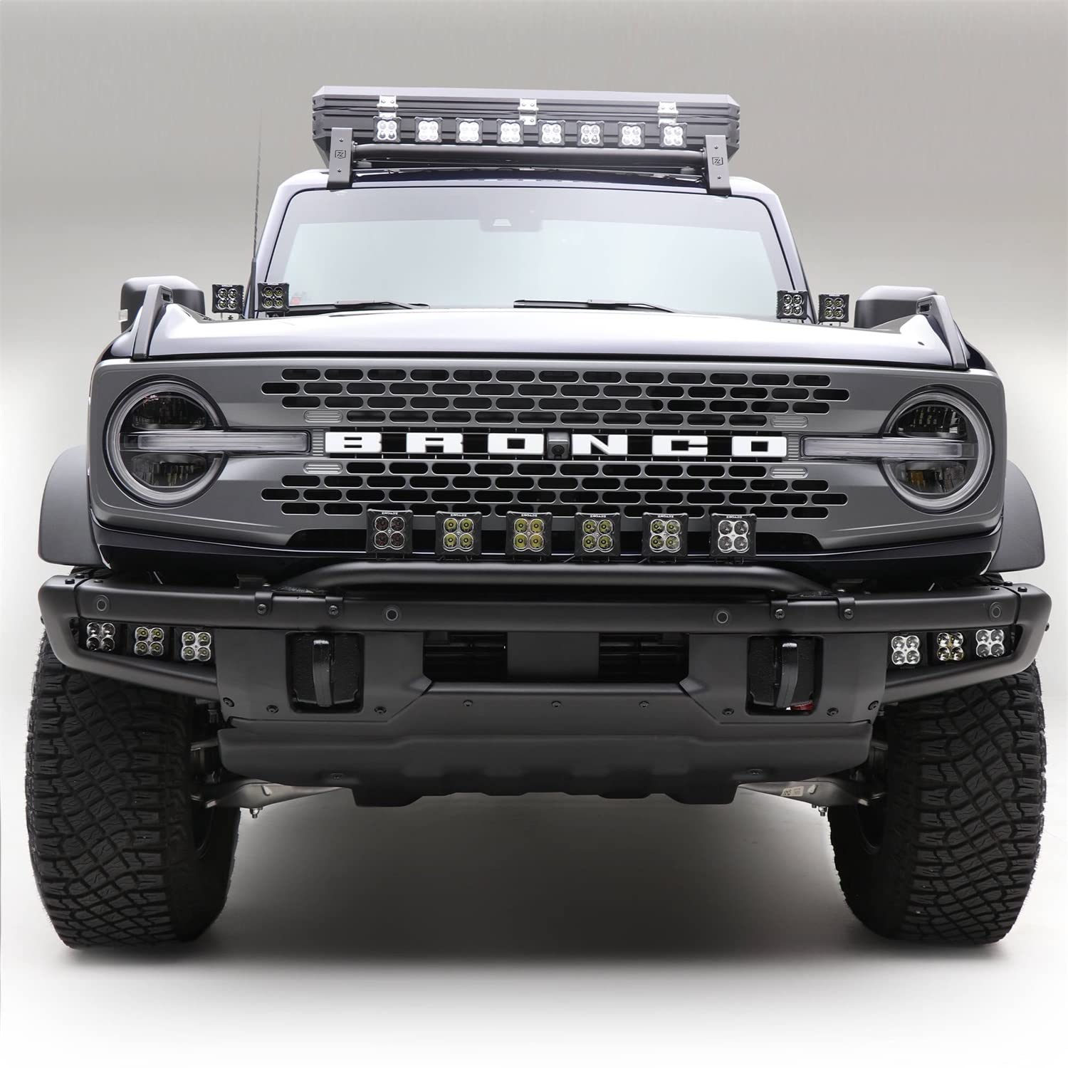 2021-2022 Ford Bronco Front Bumper LED Light Bracket - Compatible with 6x 3