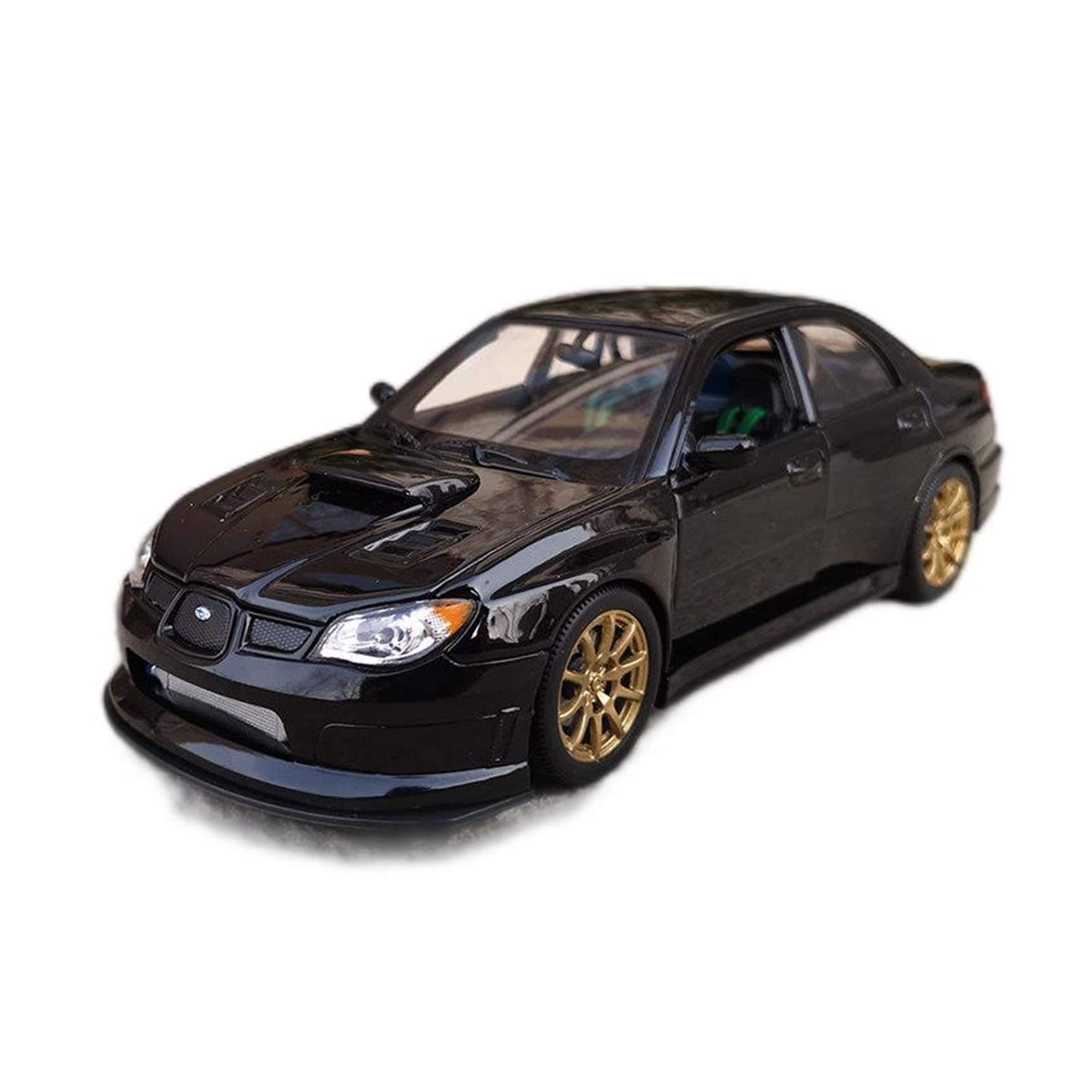 1/24 Scale Subaru Impreza Alloy Racing Car Diecast Model - Black MAQINA Collection | Realistic Simulation Toy Vehicle for Display, Gift & Racing Enthusiasts | Perfect for Home Decor, Office Display & Car Collector Showcases