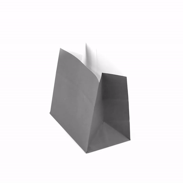 Eco-Friendly Gray Paper Snack Bags 3.75